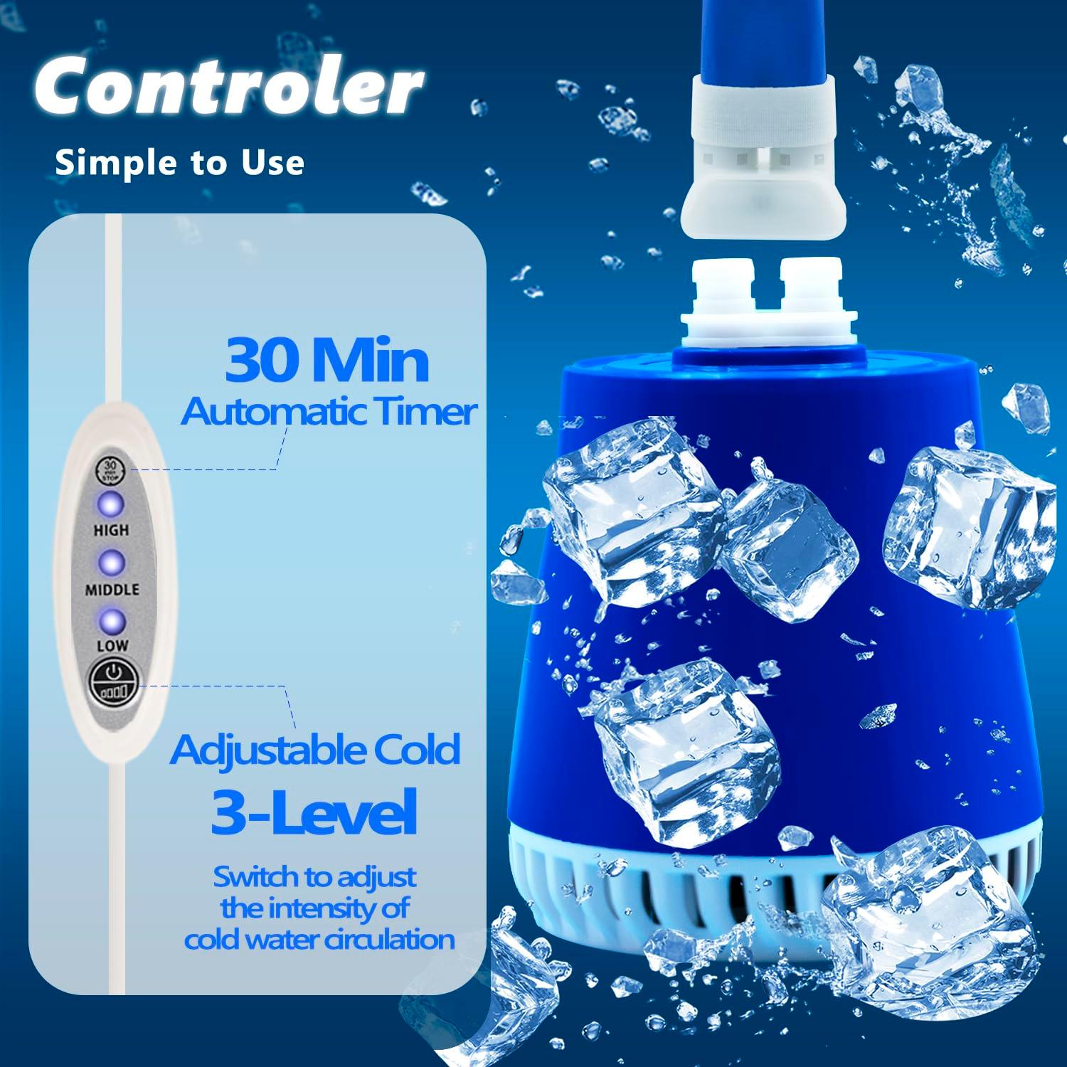 Inmoredo Cold Therapy Machine, Programable Ice Therapy Machine, for Knee Replacement, Post-Surgery Recovery, ACL, Pain Relief, for Sports Injuries, Sprains, Reduce Swelling, Knee Pad - Image 5