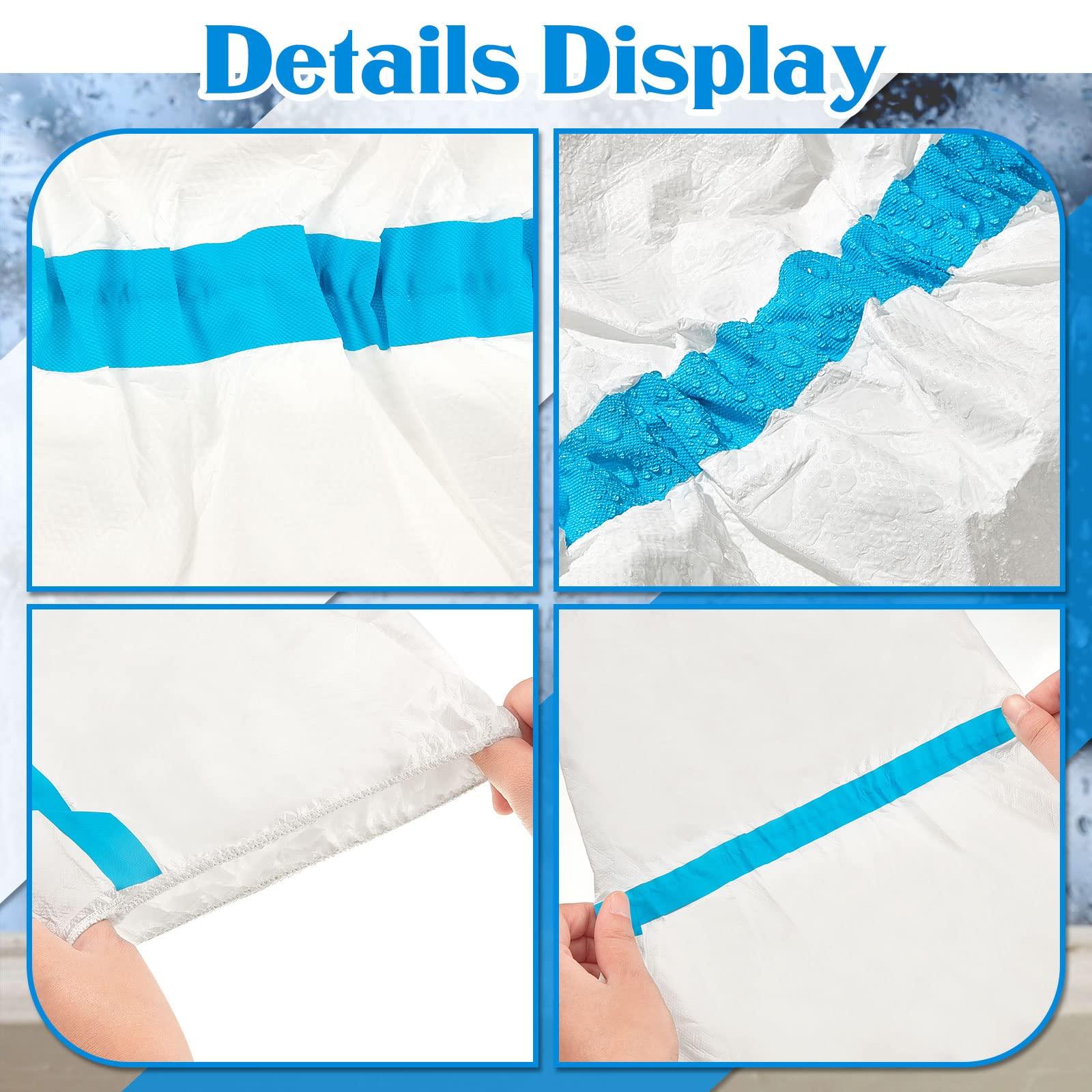 Heentan 16 Pieces Disposable Boot and Shoe Covers Plastic Long Boot Covers Waterproof Rain Shoe for Men and Women, White - Image 3