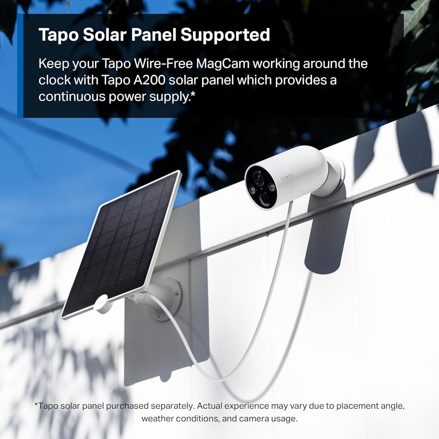 TP-Link 𝗧𝗮𝗽𝗼 MagCam, 2024 PCMag Editors’ Choice & Wirecutter Recommended Outdoor Security Camera, 2K, Battery, Magnetic Mount Wireless Camera, 150° FOV, SD/Cloud Storage, Person/Vehicle Detection - Image 5