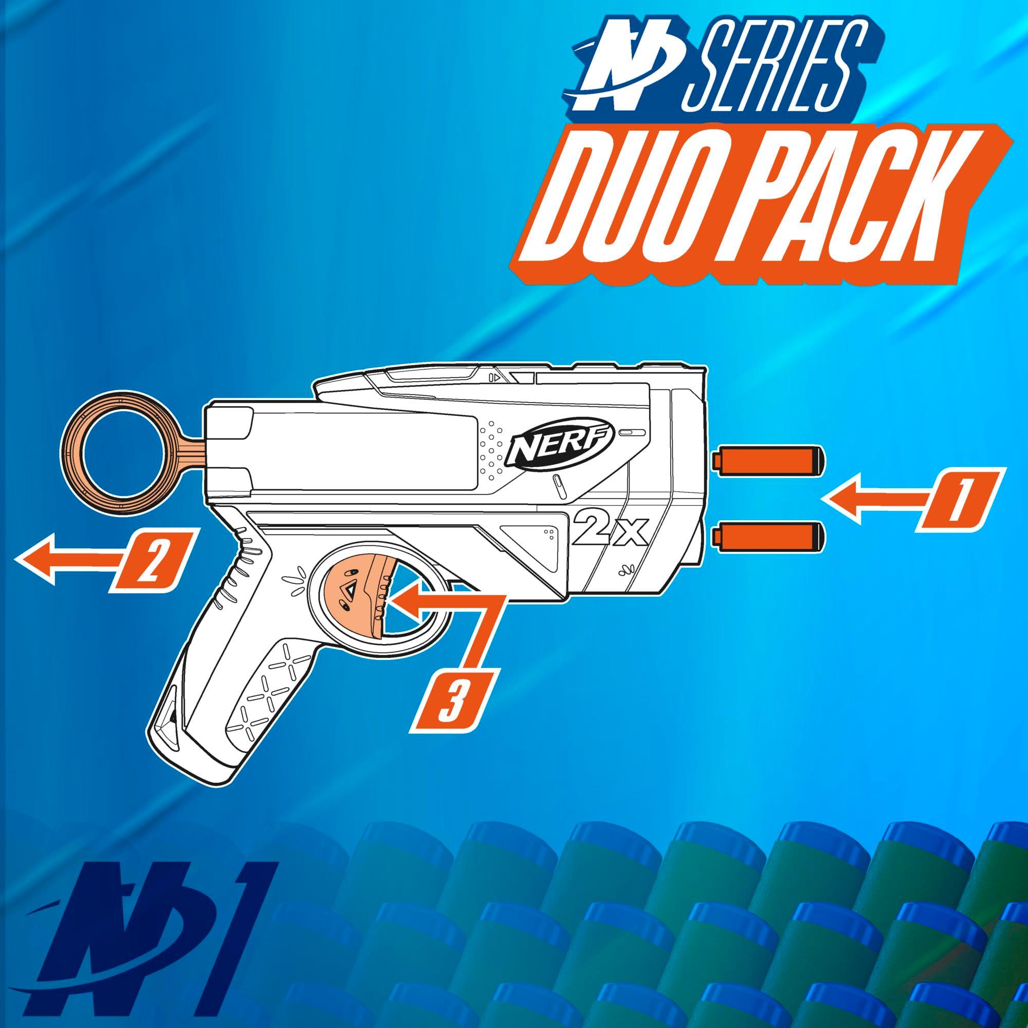 Nerf N Series Duo Pack, Includes 2 Ward Blasters, 12 N1 Darts Compatible Only N Series Blasters, Kids Outdoor Games, Ages 8+ - Image 5