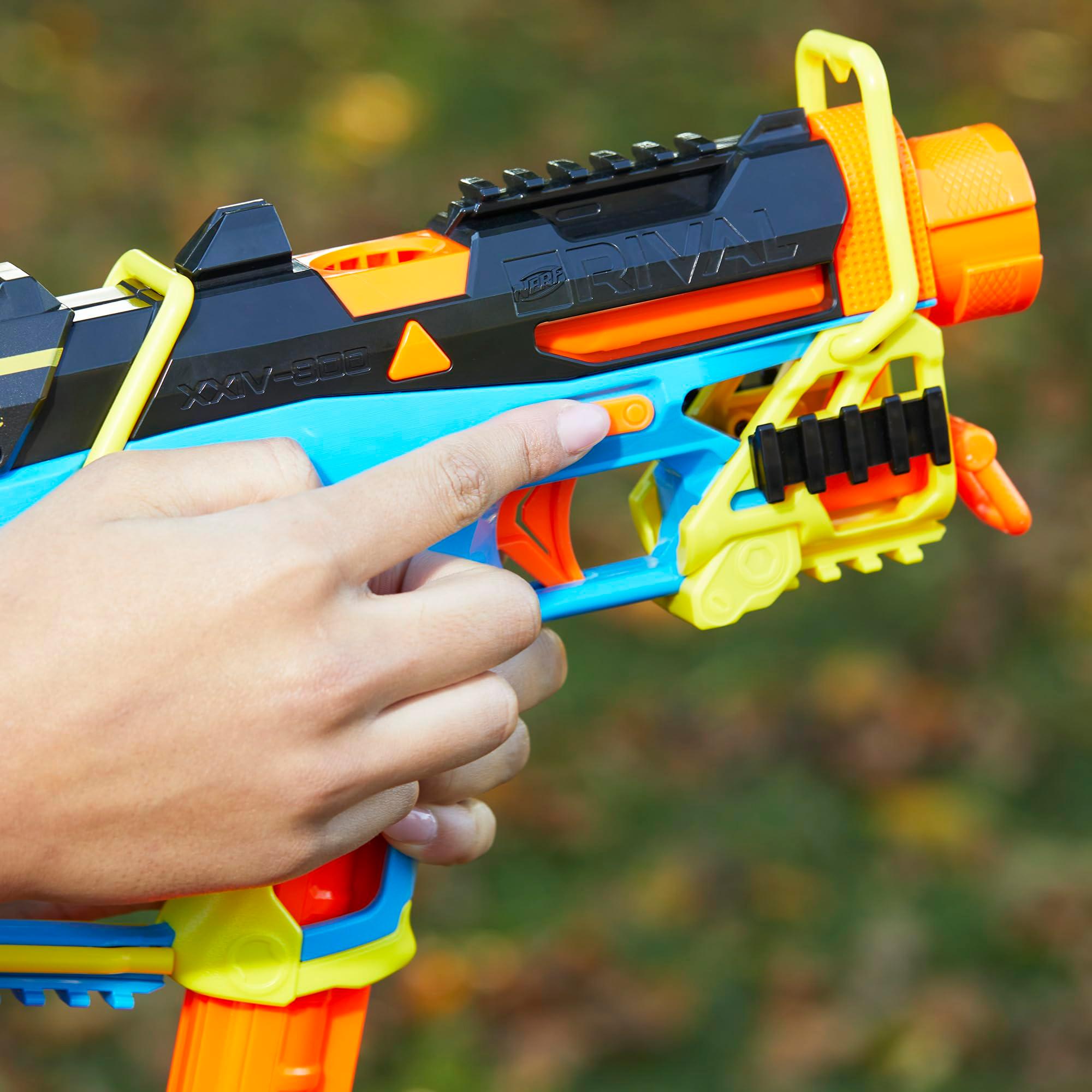 Nerf Rival Mirage XXIV-800 Blaster, 10 Nerf Rival Accu-Rounds, 2 Ways to Load, 8 Round Removable Magazine, Pump Action Priming, Gifts for Teens - Image 4