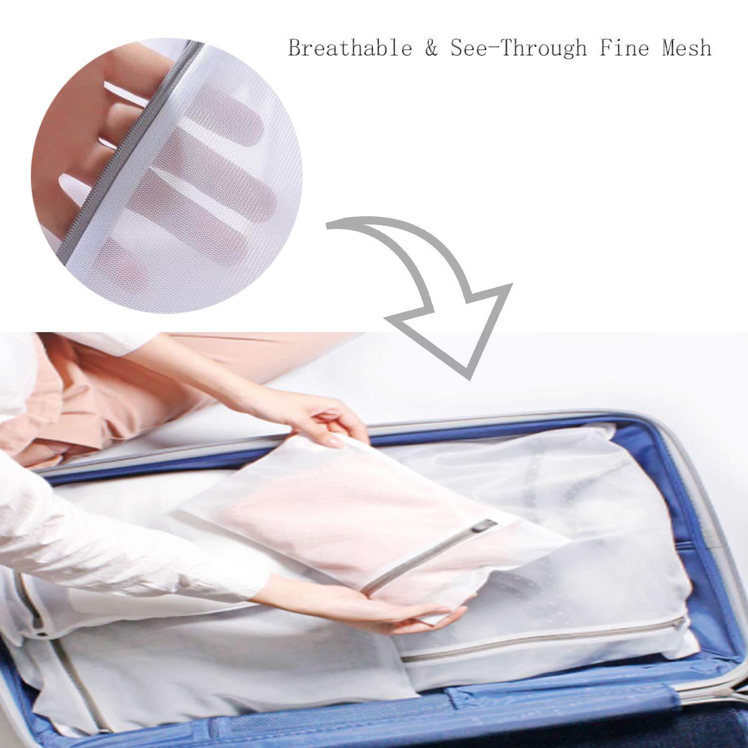 Habychoi Mesh Laundry Bags - 9pcs Premium Zippered Fine Mesh Laundry Bags Set, Delicate & Lingerie Washing Organizer - Image 4