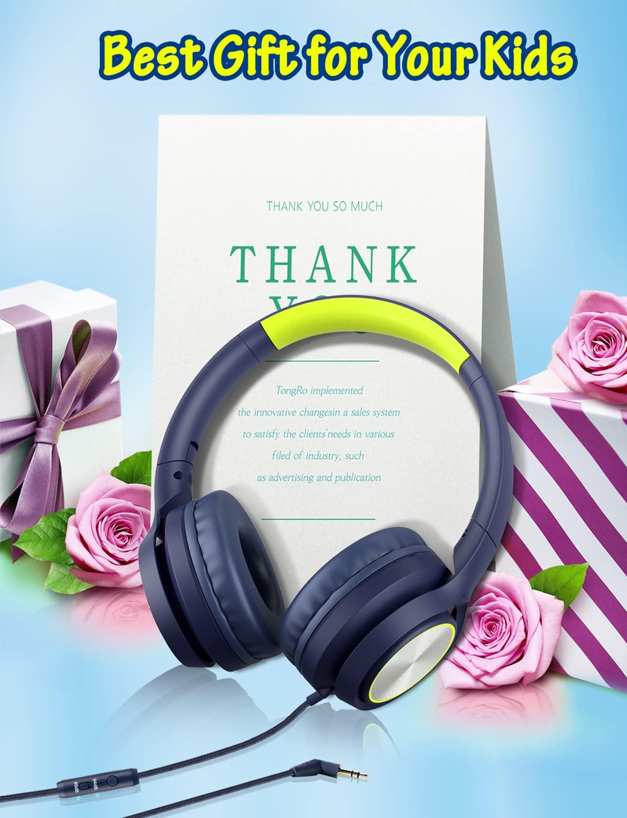 Kids Headphones with Cord , Wired Over Ear Headsets with Microphone Limited Volume 85dB/ 94dB, Portable Wired Headphones for Kids Boys Girls Teens Children Online School/Travel/iPad/Tablet/Cellphone - Image 7