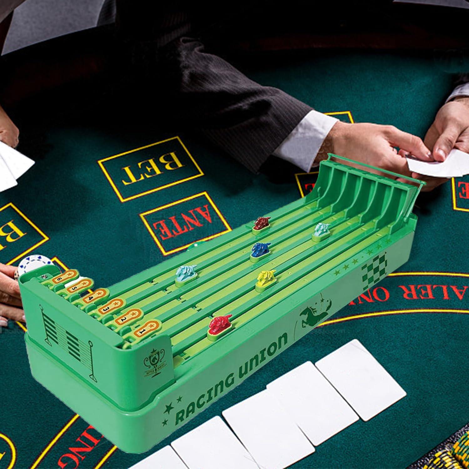 Junbinwon&NP Horse Racing Game Electronic Horse Race Board Game with 6 Horses 6 Card 1 erasable Marker Pen - Image 2