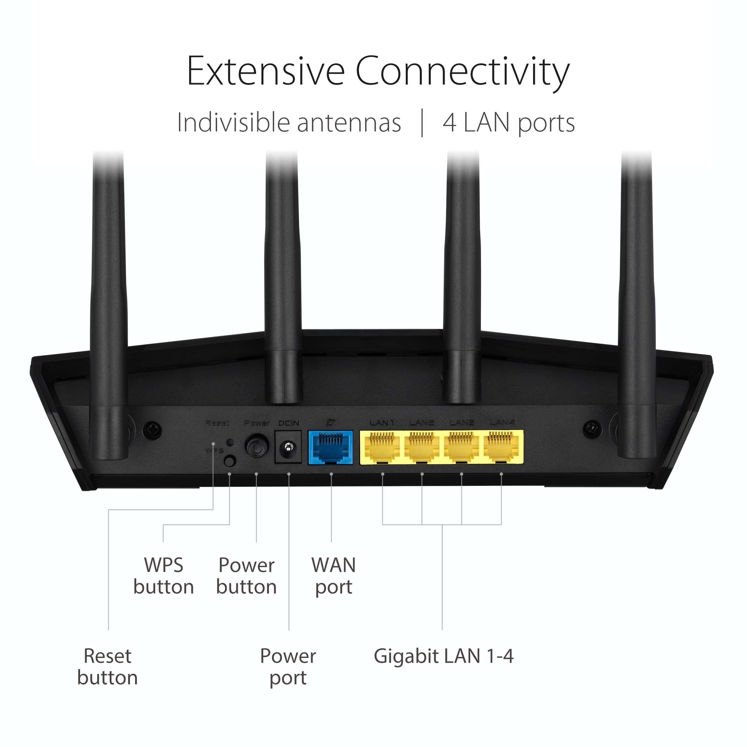 ASUS AX3000 WiFi 6 Router (RT-AX57) - Dual Band Gigabit Wireless Internet Router, Gaming & Streaming, AiMesh Compatible, Included Lifetime Internet Security, Parental Control, MU-MIMO, OFDMA - Image 9