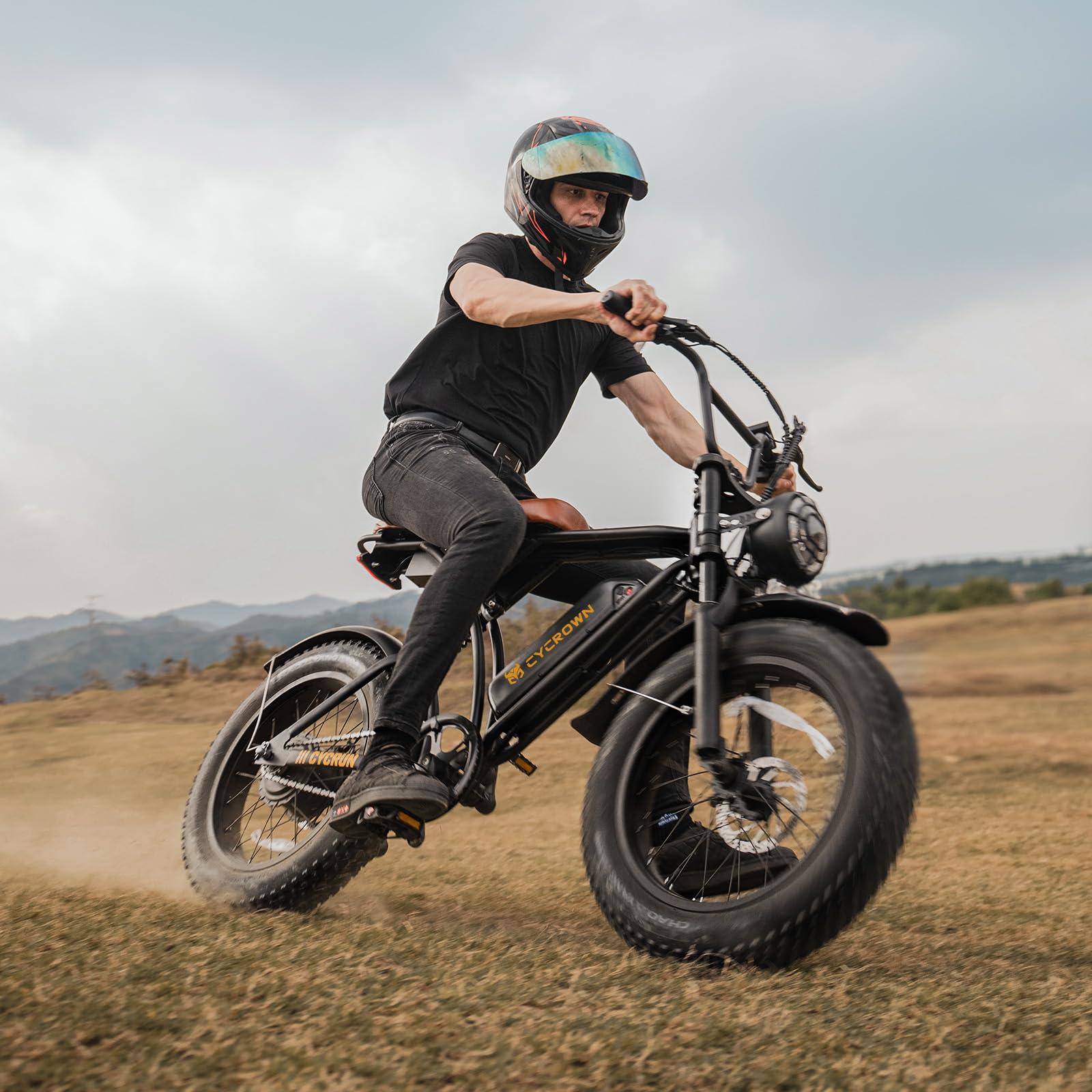 CYCROWN Electric Bike for Adults,Peak 1000W/1500W Motor,20/28MPH 55-150Mile ebikes for Adults with 10.4AH/13AH/26AH Battery,20" Fat Tire Electric Dirt Bike Commuting Off Road Ebike, UL2849 - Image 9