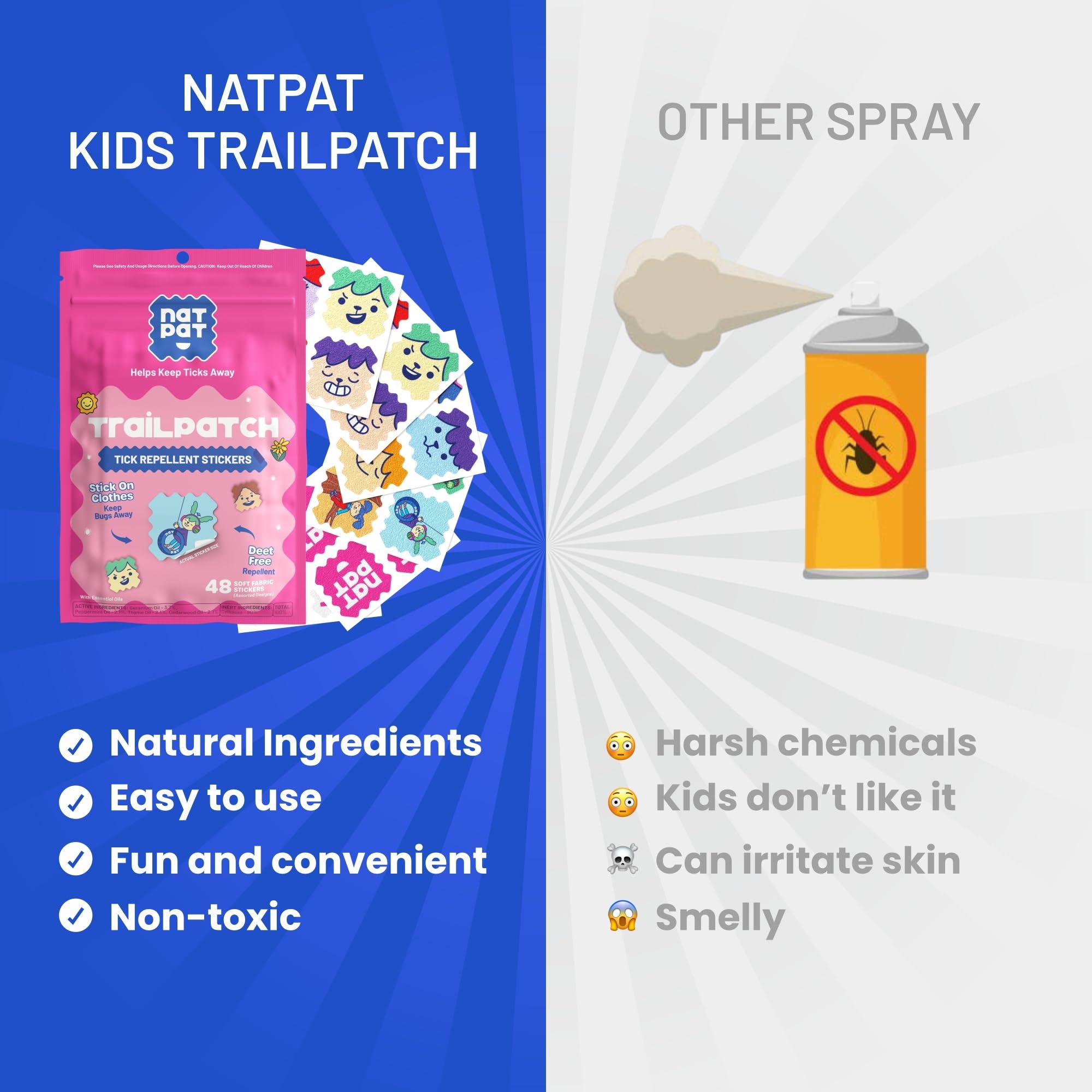NATPAT TrailPatch Tick Repellent Stickers for Kids - All Natural Chemical Free Outdoor Bug Patch for Toddlers, Kids (48 Pack) - Image 7