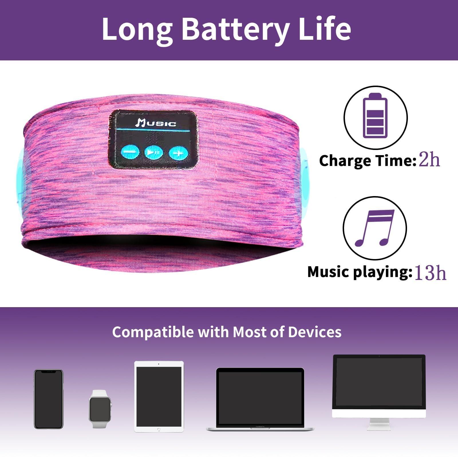 SANNWEEN Bluetooth Headband for Sleeping Side Sleepers - Wireless Adjustable Headphones for Women - Image 8