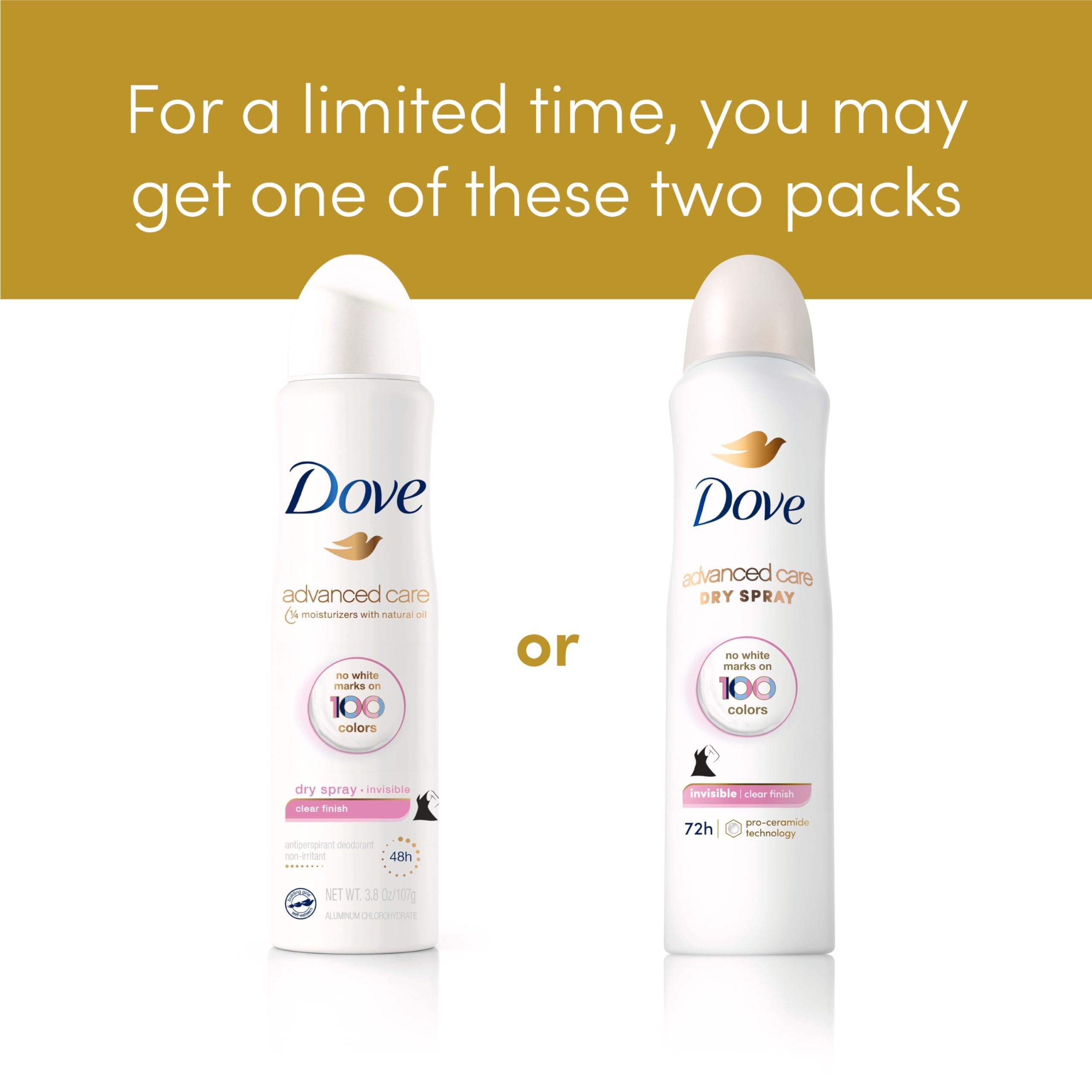 Dove Advanced Care Antiperspirant Deodorant Spray Clear Finish 3 Count Invisible antiperspirant deodorant tested on 100 colors 72-hour odor and sweat protection with Pro-Ceramide technology 3.8 oz - Image 7