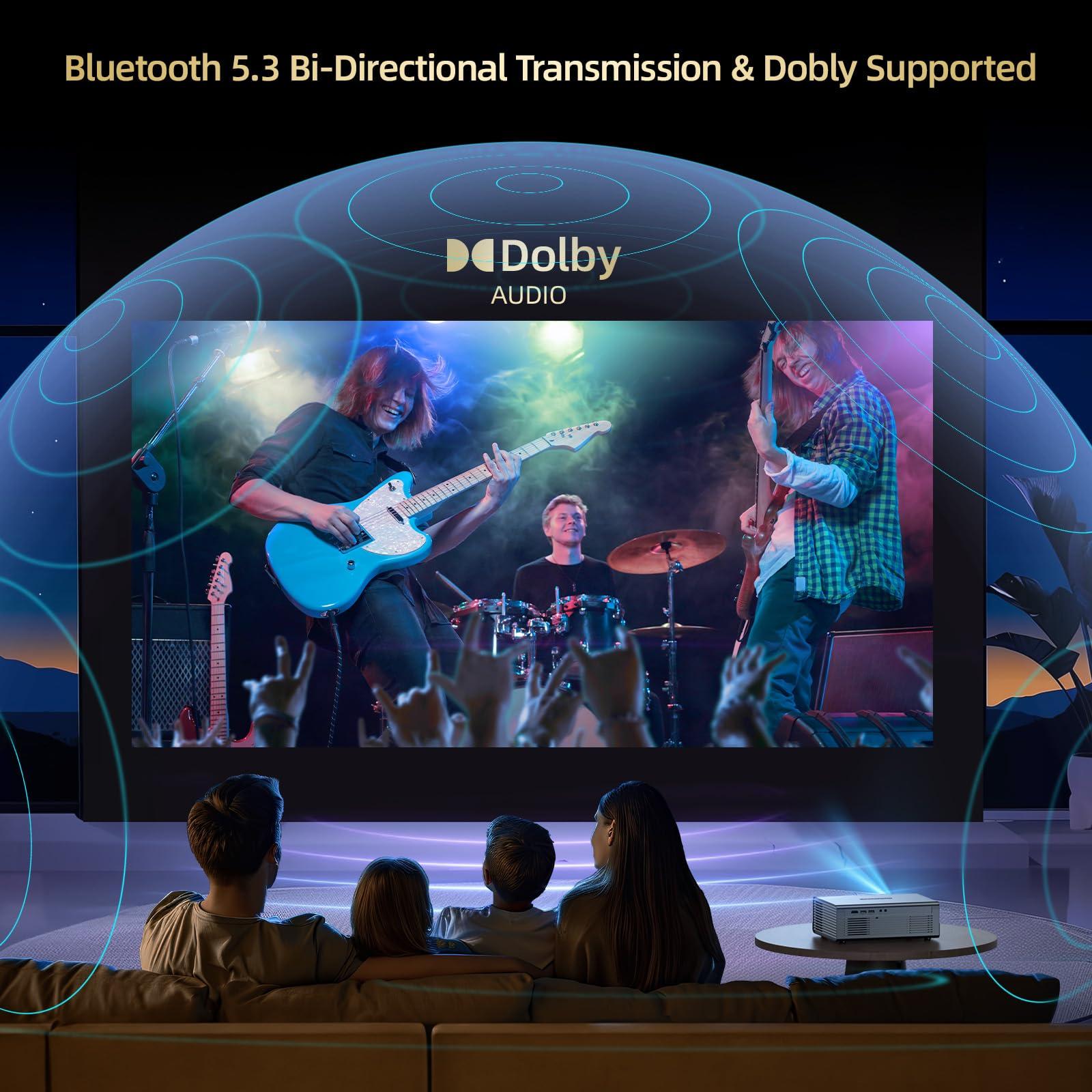 [Netflix Officially & Dolby Audio] Smart Projector with WiFi6 and Bluetooth5.3, Electric Focus & Auto Keystone 4K Support, 22000L Movie Projectors, OWNKNEW Native 1080P Proyector Built-in Apps - Image 3