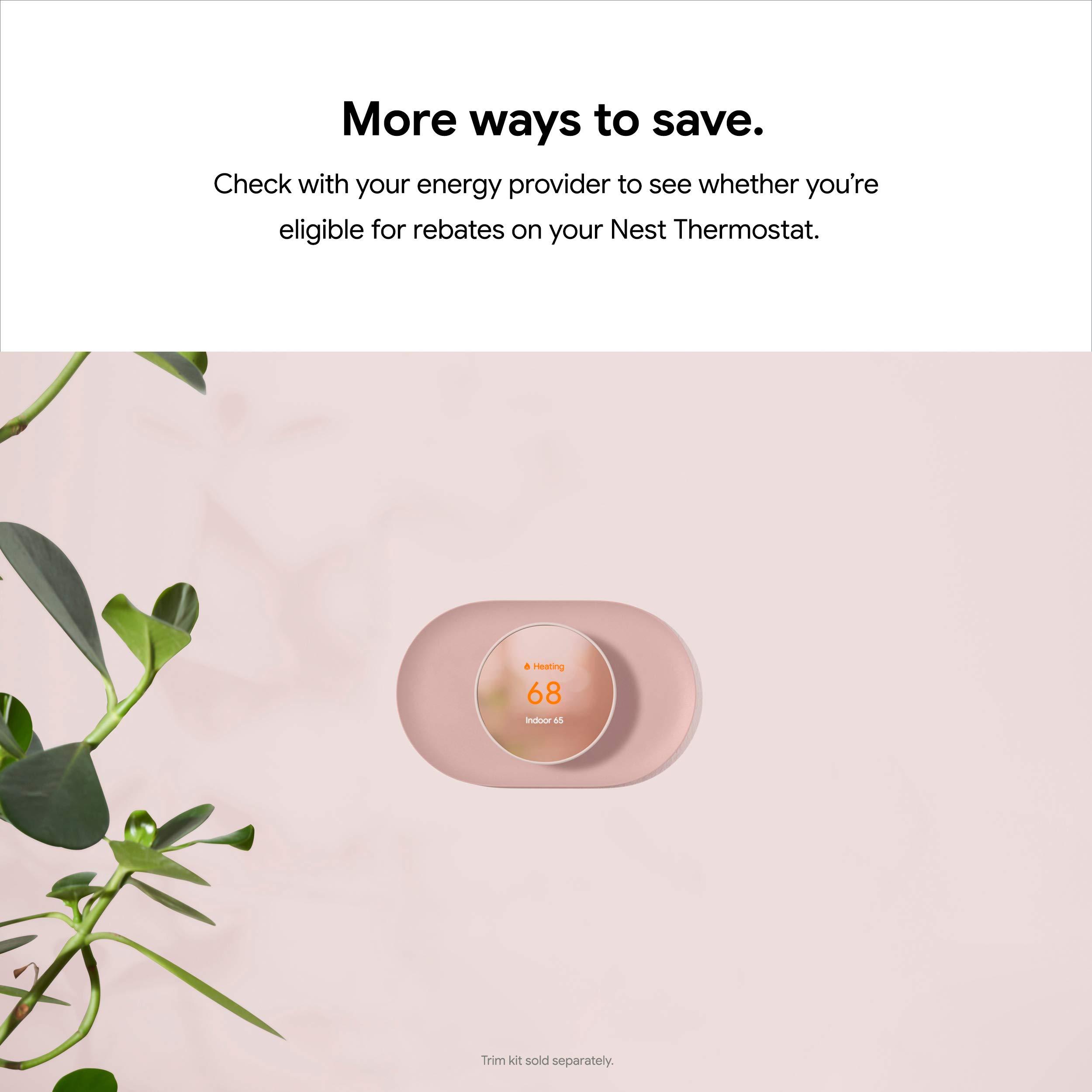 Google Nest Thermostat - Smart Thermostat for Home - Programmable Wifi Thermostat - Snow - Image 9