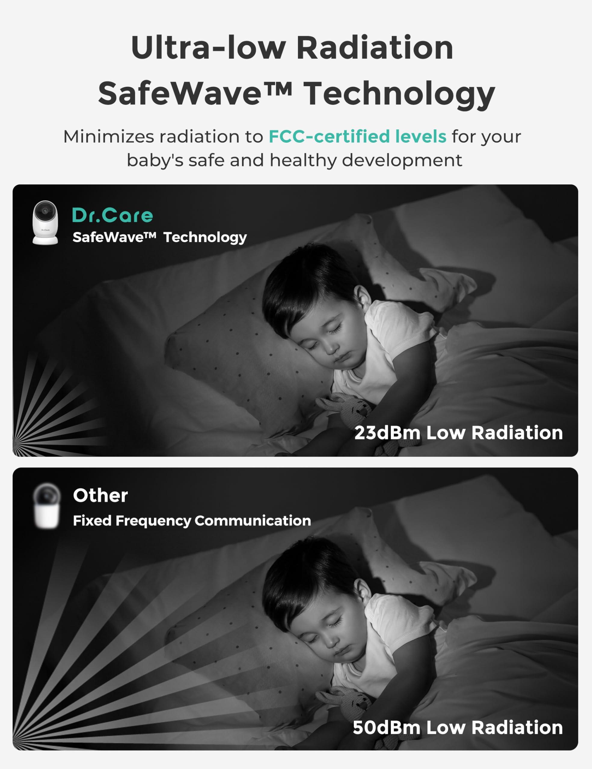Dr.Care Add-on Baby Camera NovaView/VAVA Baby Monitor, Night Vision, Real-Time/VOX, 2X/4X Zoom, Pan & Tilt, 1000ft - Image 4