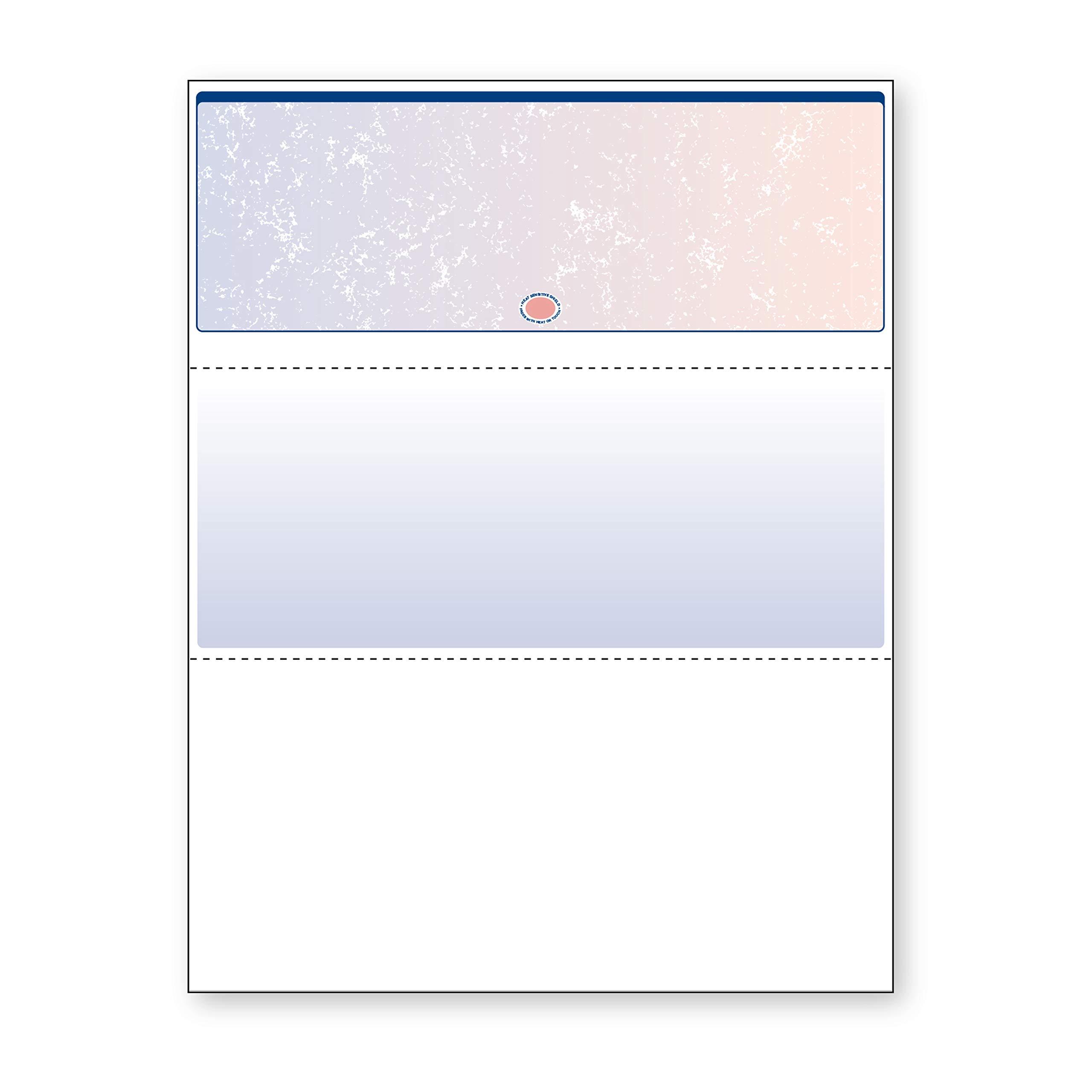 DocuGard Blue/Red Premier Prismatic Top High Security Check Paper - Laser/Inkjet Printer Compatible - 13 Security Features - 500 Blank Business Checks (04532)