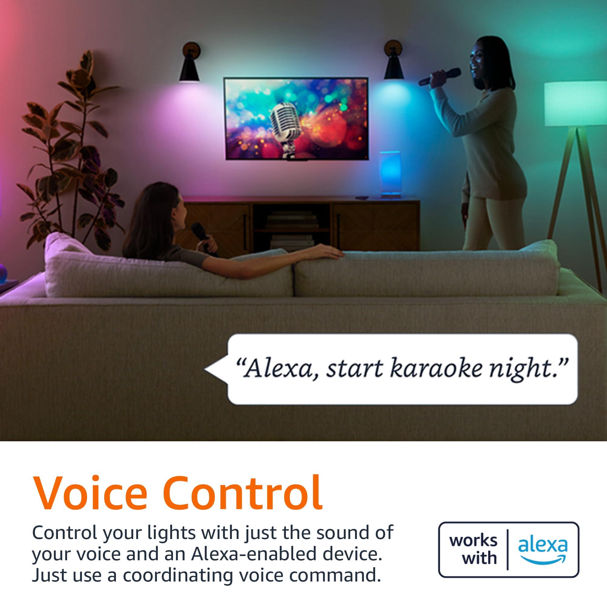 Amazon Basics Smart A19 LED Light Bulb, Color Changing, 9W (60W Equivalent), 800LM, Works with Alexa Only, 2.4 GHz Wi-Fi, No Hub Required, 1 Pack - Image 3
