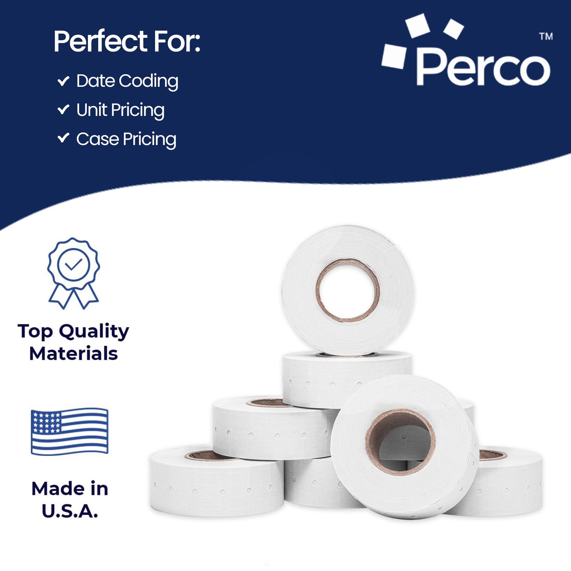 Perco 1 Line White Labels - 8 Rolls, 1 Sleeve, 8,000 Blank Price and Date Gun Labels for Perco 1 Line Price and Date Guns - Made in USA - Image 5