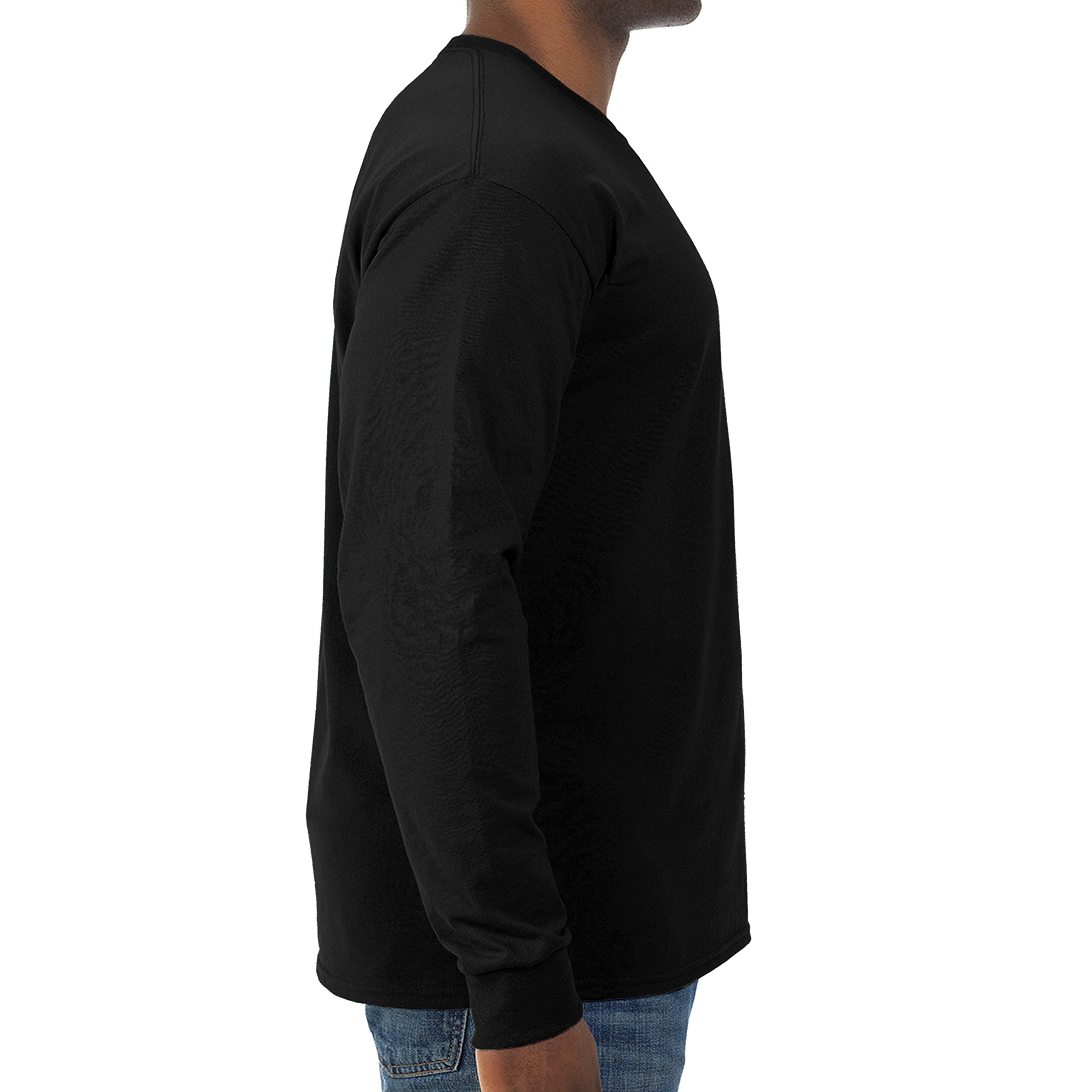 Jerzees Men's Dri-Power Cotton Blend Long Sleeve Tees, Moisture Wicking, Odor Protection, UPF 30+, Sizes S-3x - Image 2