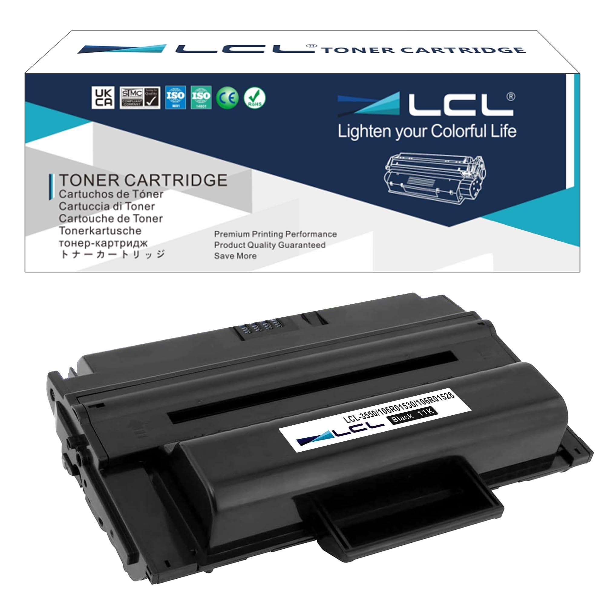 LCL Compatible Toner Cartridge Replacement for Xerox 3550 106R01530 106R1530 106R01528 106R1528 11000 Page (1-Pack Black)