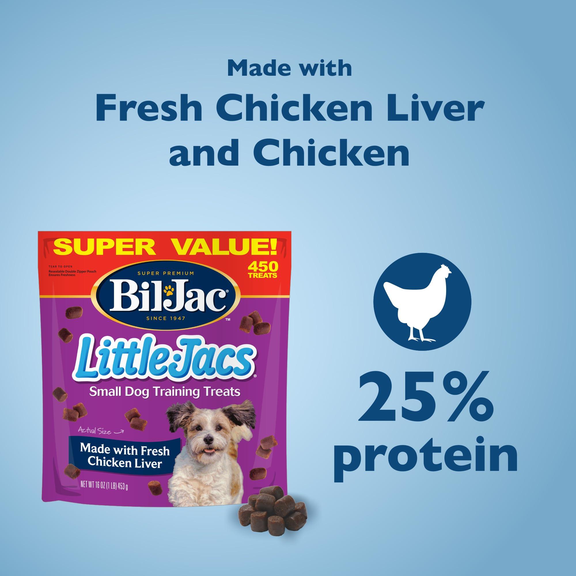 Bil-Jac Little Jacs Small Dog Training Treats - Soft Chicken Liver Dog Treats for Puppy Rewards - Real Chicken, No Fillers, 16oz Resealable Double Zipper Pouch (3-Pack) - Image 5
