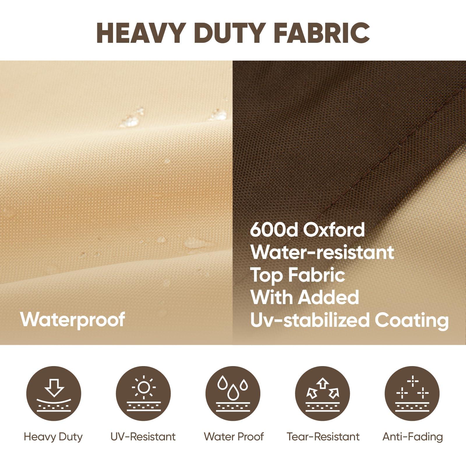 loriano Patio Furniture Cover Set, 4 Piece Outdoor Furniture Cover Waterproof, 600D Heavy Duty Lawn Patio Set Covers - Image 4