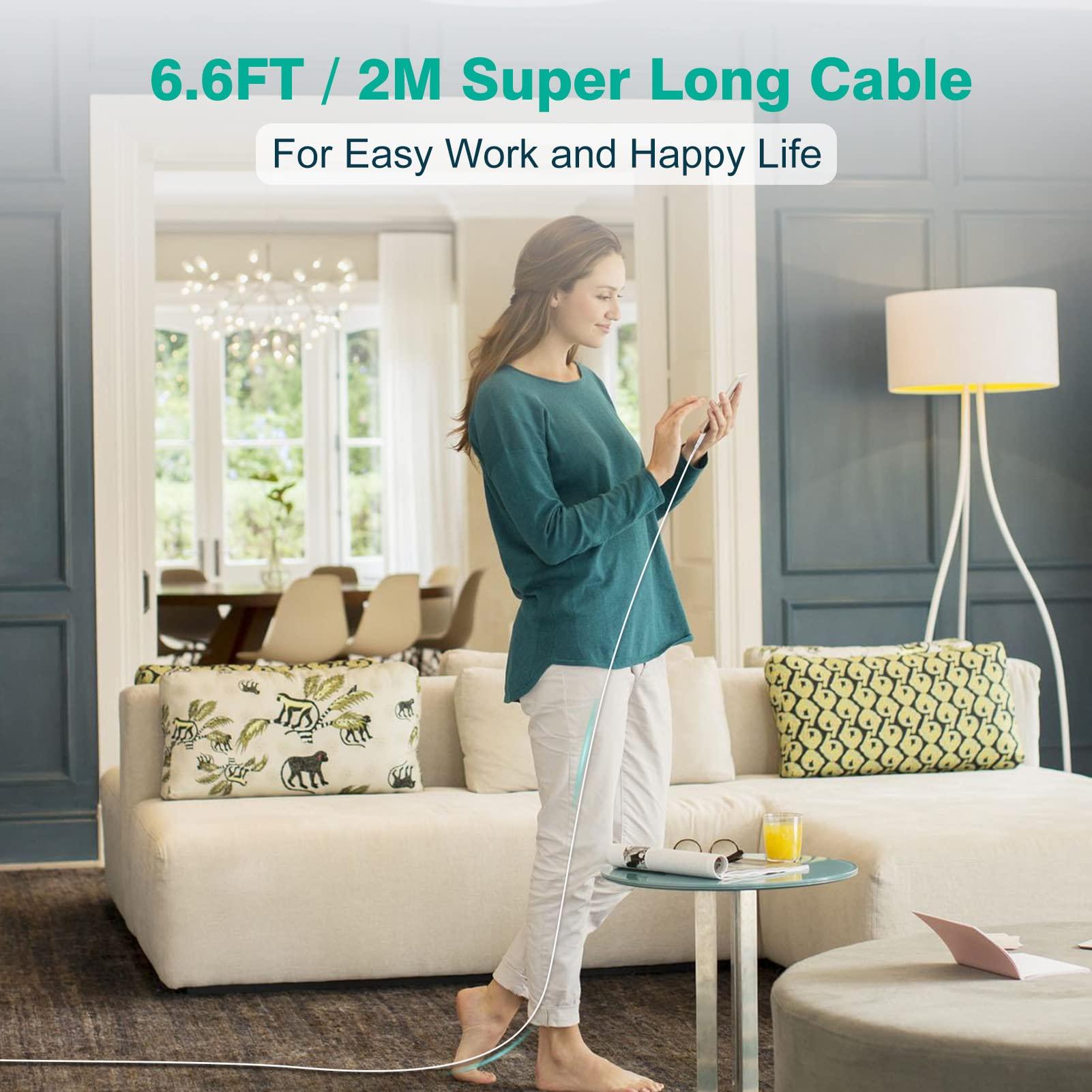 IFEART USB C to USB C Cable for MacBook Air MacBook Pro Charger, iPad Pro 13 12.9 11 inch, iPad Air 5 4, Mini 6, iPhone 16 15 Pro Max Plus, Pixel, USBC Type C Fast Charging Cord 6.6FT - Image 7