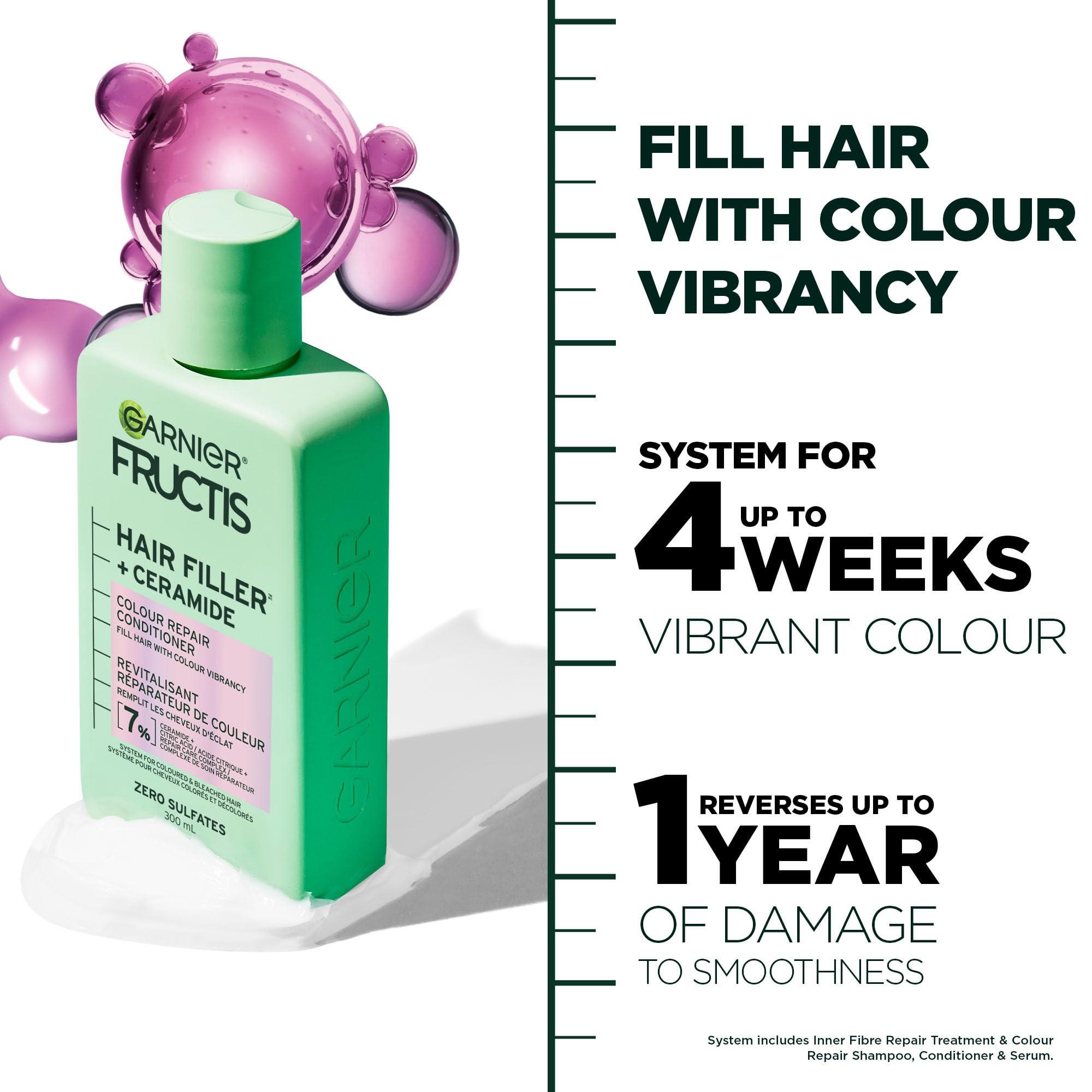 Garnier Fructis Hair Filler Color Repair Conditioner with Ceramide, Smoothing & Sulfate Free Conditioner for Colored, Bleached Hair, 10.1 Fl Oz, 1 Count - Image 2