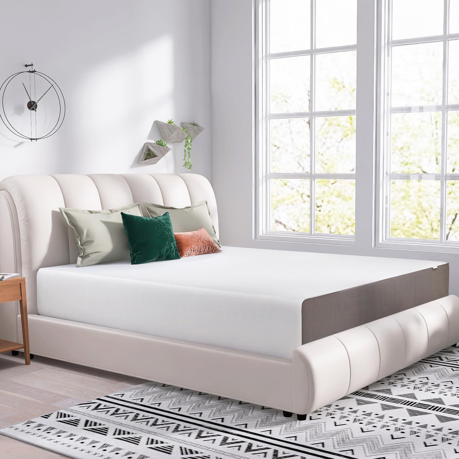Amazon Basics Memory Foam Mattress, Medium Firm, 12 Inch, California King, White/Grey - Image 3