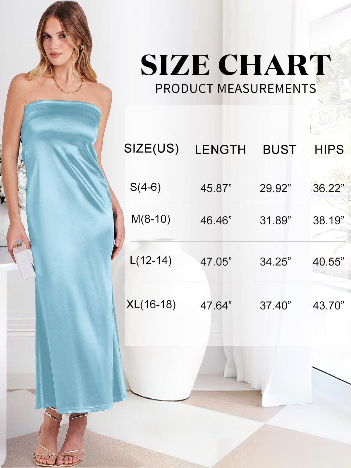 ANRABESS Women Summer Wedding Guest Maxi Dress Strapless Satin Tube Bodycon Backless Cocktail Formal Dresses 2025 Spring - Image 6