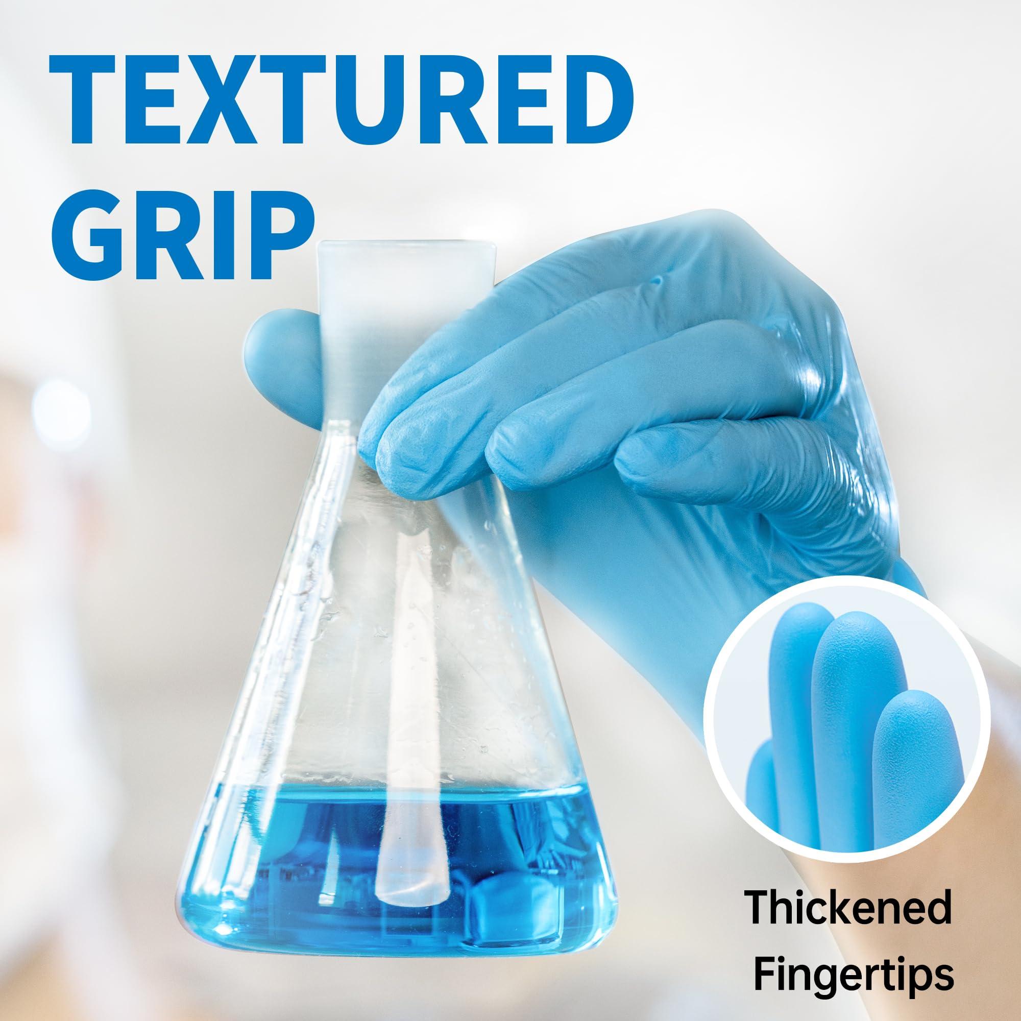 Medguy Medical Nitrile Exam Gloves, 4.5 Mil 100 Pcs, Powder-Free Latex-Free Food-Safe Cooking Cleaning Disposable Glove, Blue - Image 3