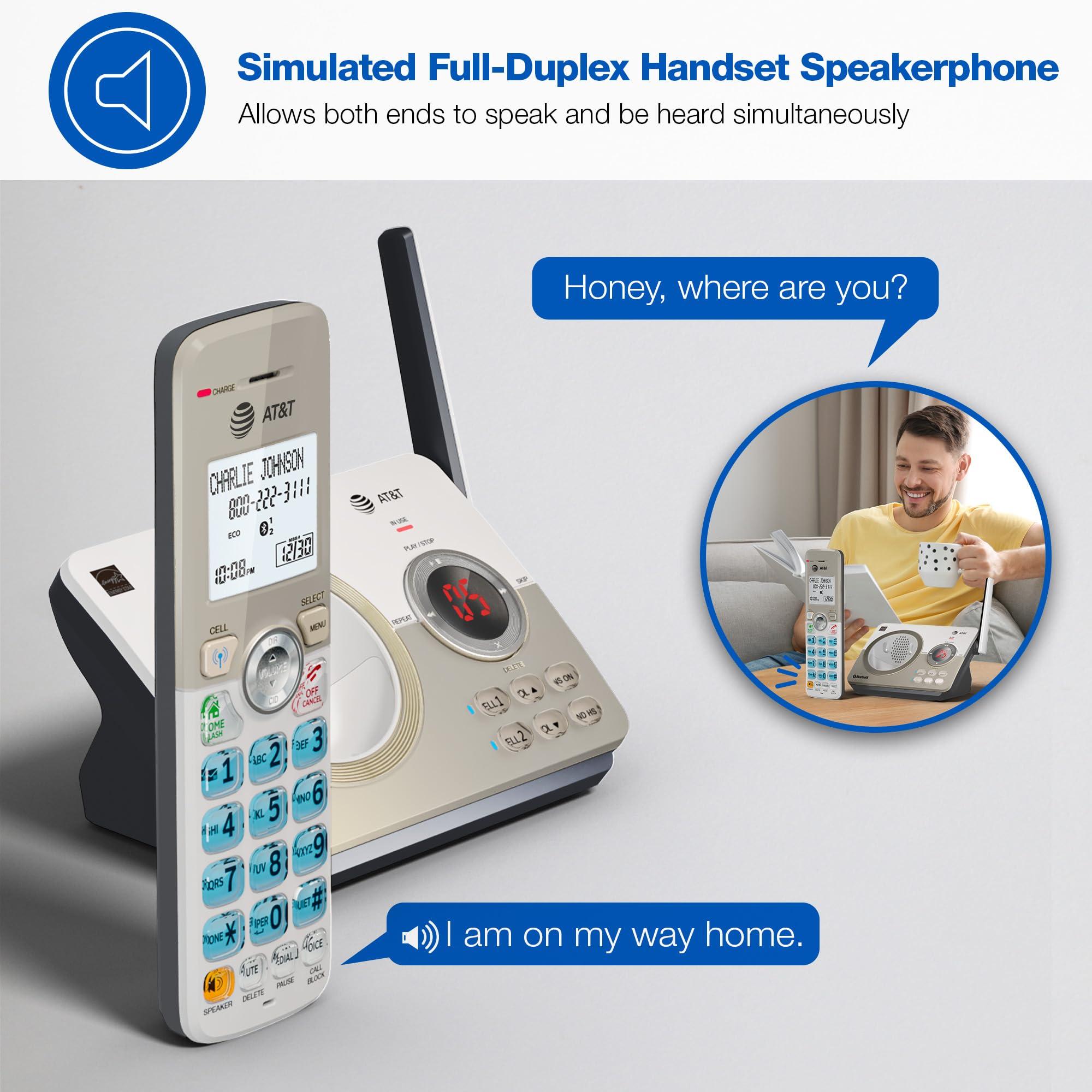 AT&T DL72219 DECT 6.0 2-Handset Cordless Phone for Home with Connect to Cell, Call Blocking, 1.8" Backlit Screen, Big Buttons, intercom, and Unsurpassed Range - Image 7