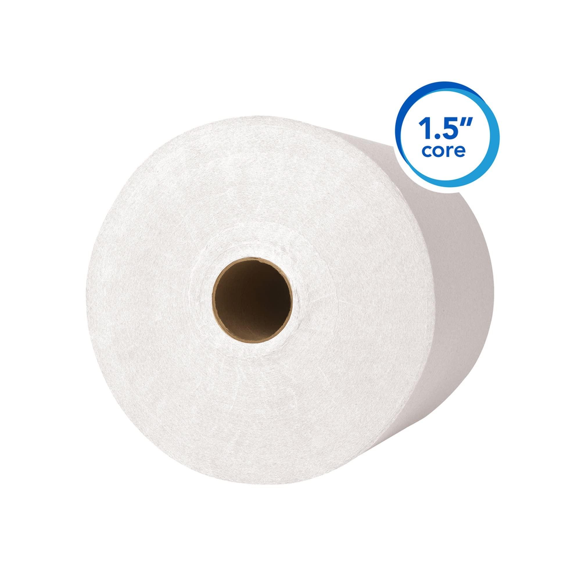 Scott Professional Essential Universal High-Capacity Hard Roll Paper Towels, Bulk (01000), Hardwound 1.5' Core, Absorbency Pockets, White (12 Rolls at 1,000' Each, 12,000'/Case) - Image 6