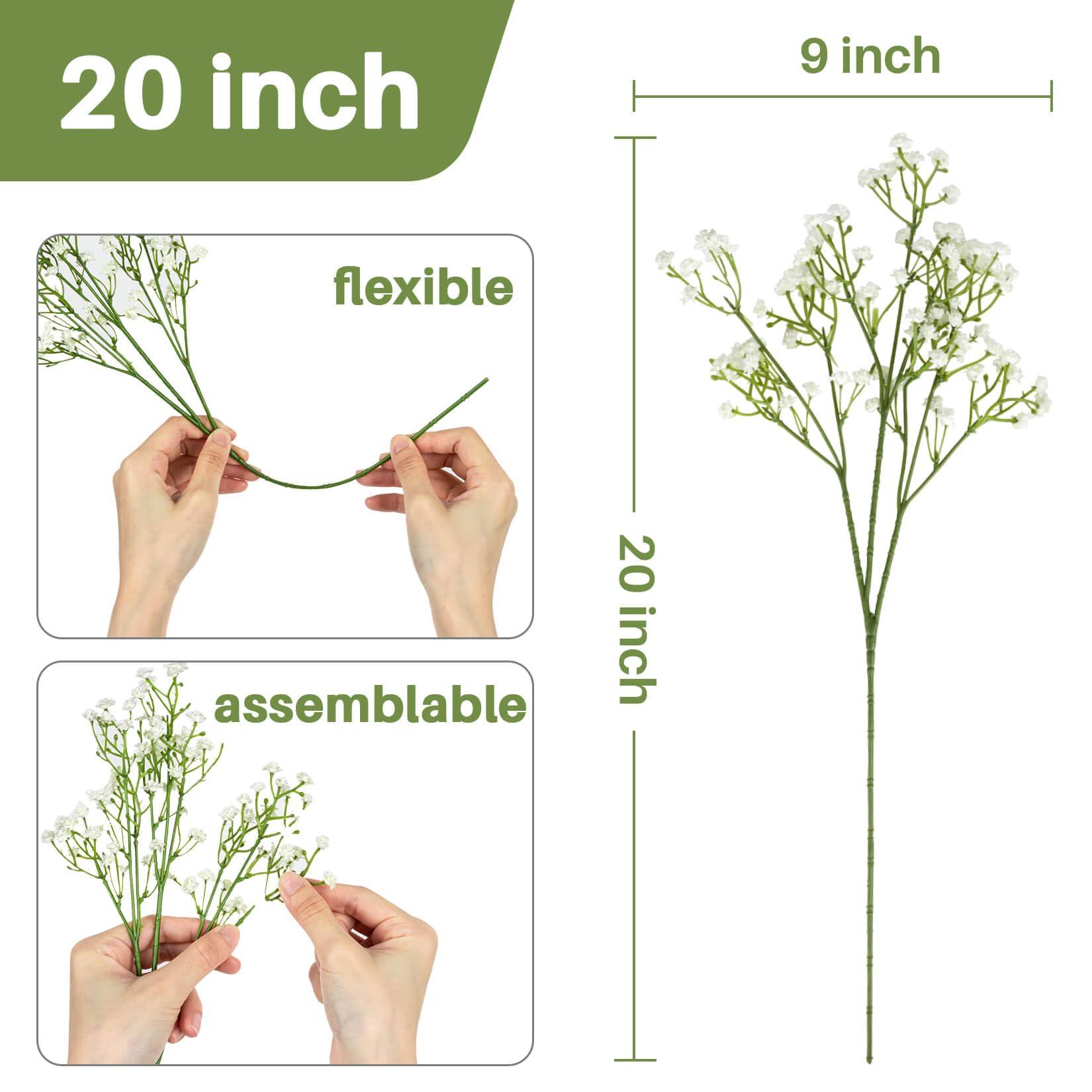 Sukh 10PCS Baby Breath Artificial Flowers Fake Babys Breath Gypsophila Flowers Bulk Realistic Artificial Flowers Bouquet Flores Artificiales para Decoracion for Wedding Party Home Decoration - Image 3