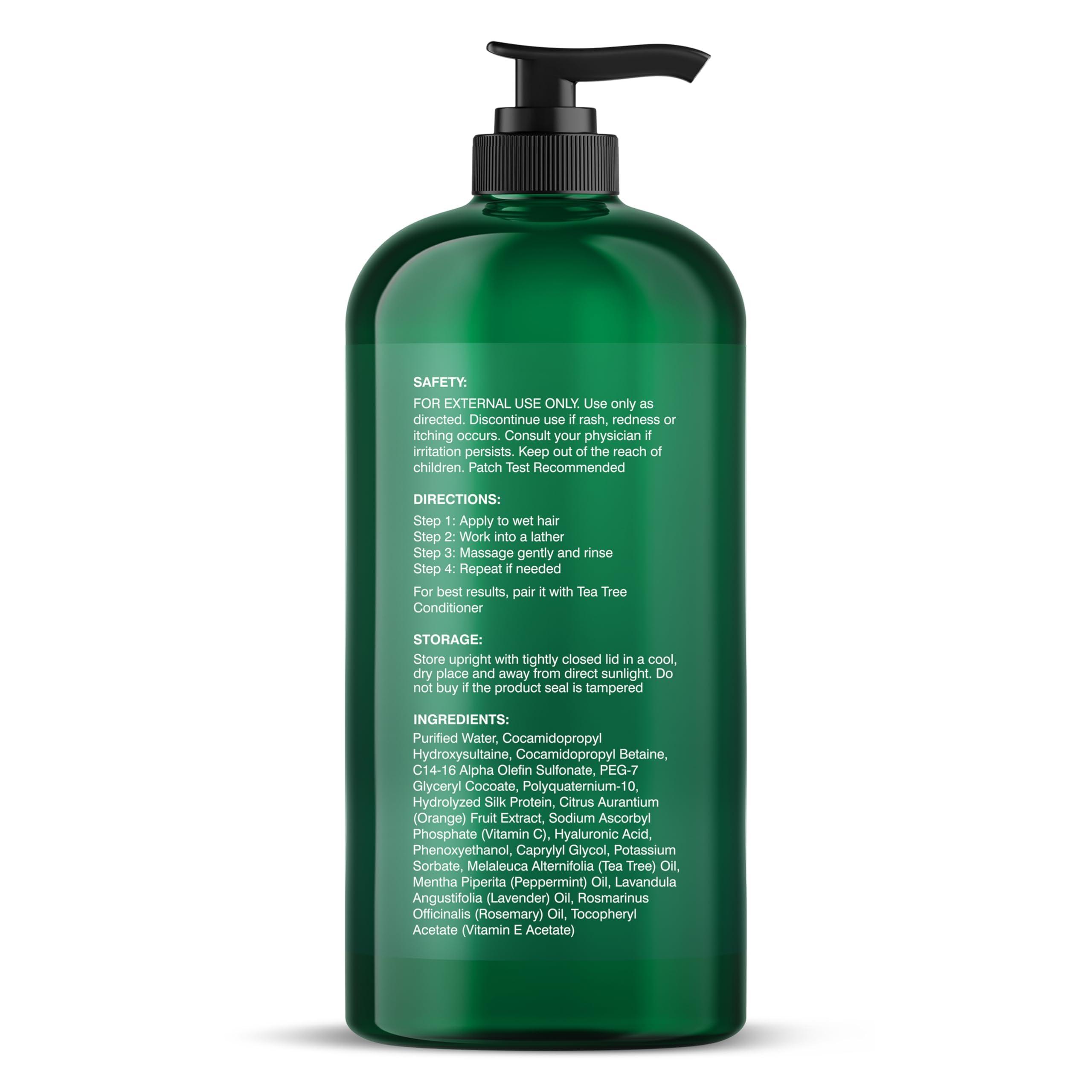 Botanic Hearth Tea Tree Shampoo, Vitamin C, Peppermint, Lavender and Rosemary Oil, Fights Dandruff and Dry Scalp, 16 fl oz - Image 2