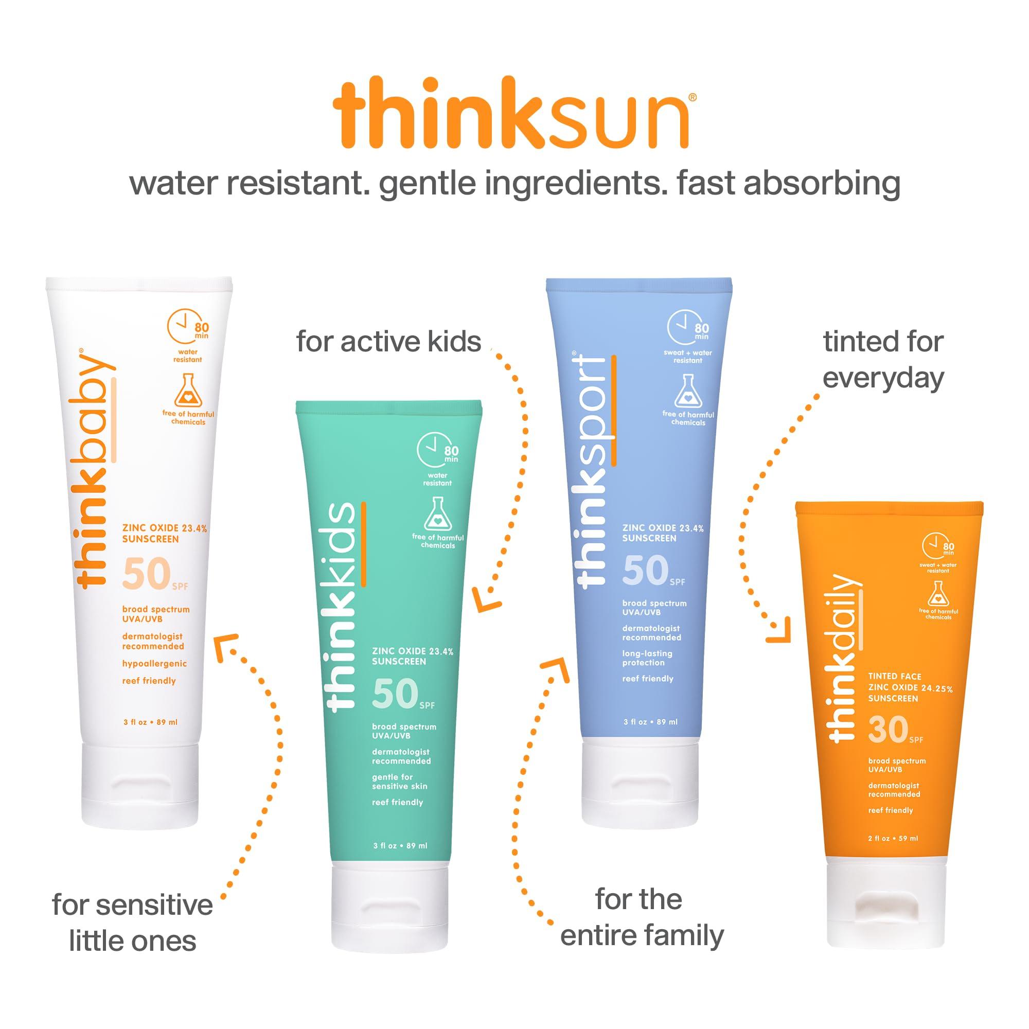 Thinksport SPF 50+ Mineral Sunscreen – Safe, Natural Sunblock for Sports & Active Use - Water Resistant Sun Cream –UVA/UVB Sun Protection – Vegan, Reef Friendly Lotion, 6oz - Image 7