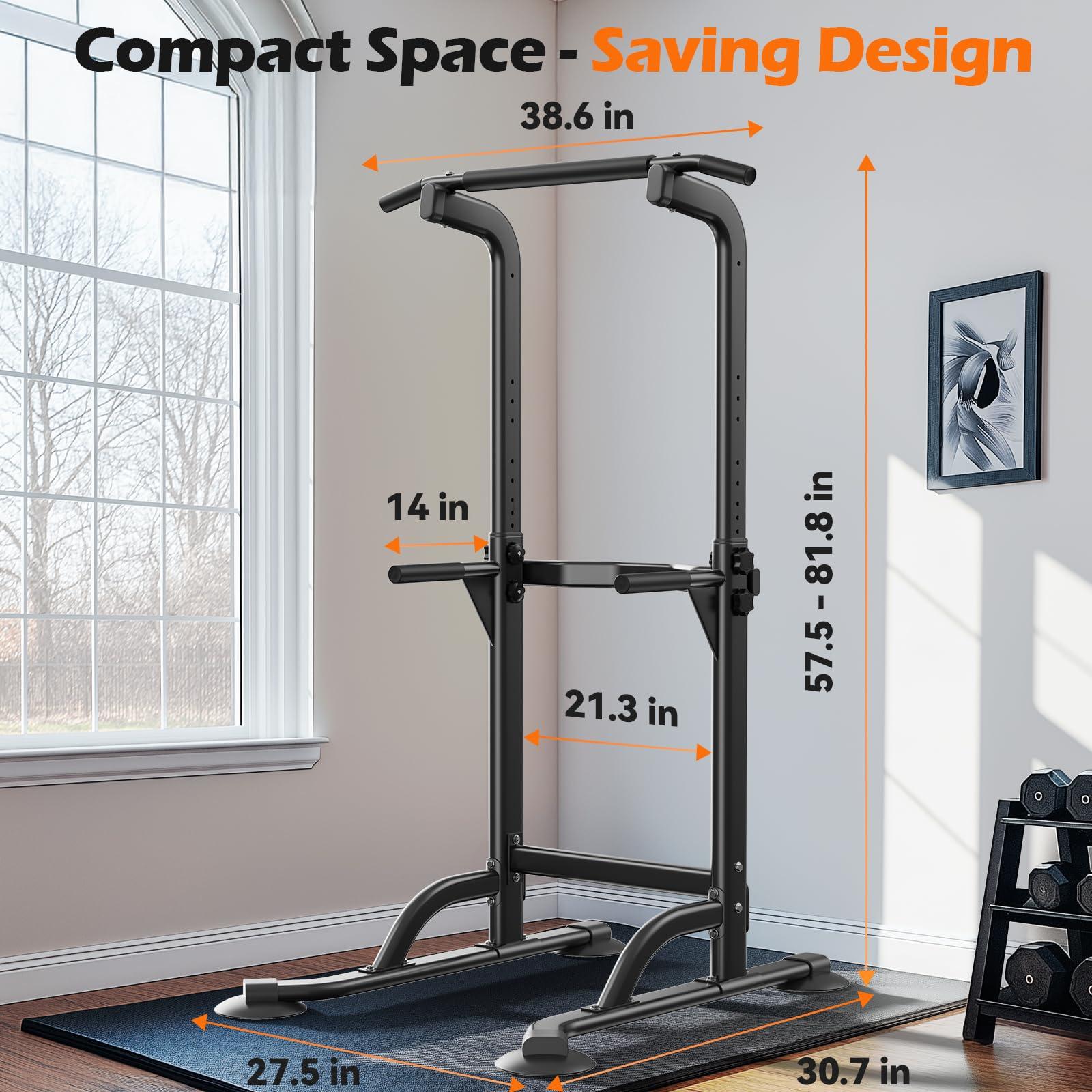 Power Tower Dip Station & Pull-Up Bar for Home Gym – Adjustable Height Strength Training Equipment for Pull-Ups, Dips, Push-Ups & More - Image 7
