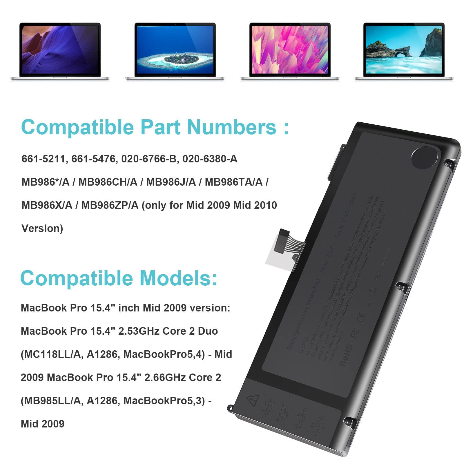 Fancy Buying A1321 A1286 (Mid 2009 Mid 2010) Laptop Battery for MacBook Pro 15 Inch Battery A1321 A1286 MC371LL/A MC372LL/A MB985 MB986 MC118 - Image 4