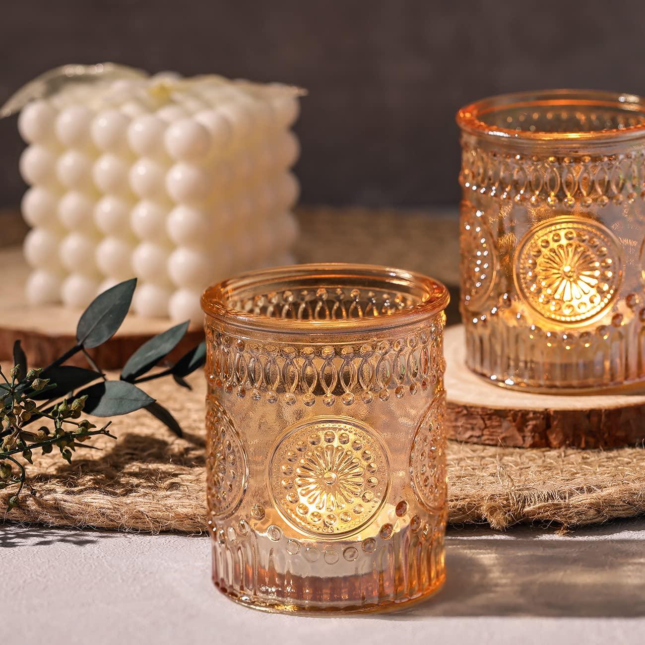 DARJEN Gold Votive Candle Holders Set of 36- Glass Candle Holders Bulk for Table Centerpiece, Tea Lights Candle Holders for Wedding Shower, Party, Home Decor - Image 5