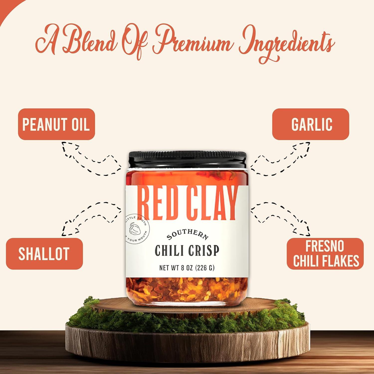 Red Clay Chili Crisp - Crunchy Garlic Chili Oil | Spicy Chili Crisp | Gluten Free Chili Crisp | 8oz Paleo Friendly Crisp | Shallot Chili Crisp | Crunchy Chili Oil | Fresno Chili Flakes - Image 5