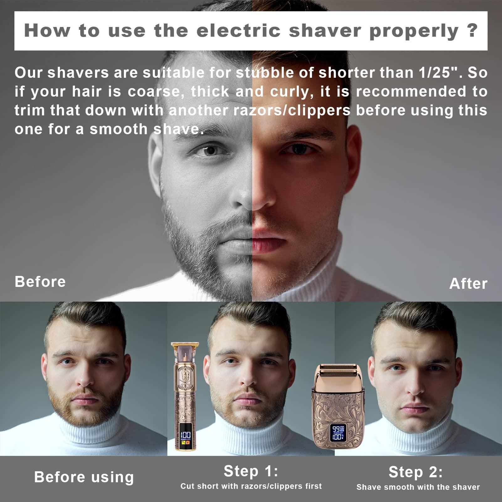 Ufree Foil Shavers Electric Razor for Men, Beard Trimmer Grooming Shaving Kit, Hair Trimmer, Cordless Head Shavers for Bald Men Barber Clippers, Birthday Gifts for Him - Image 9