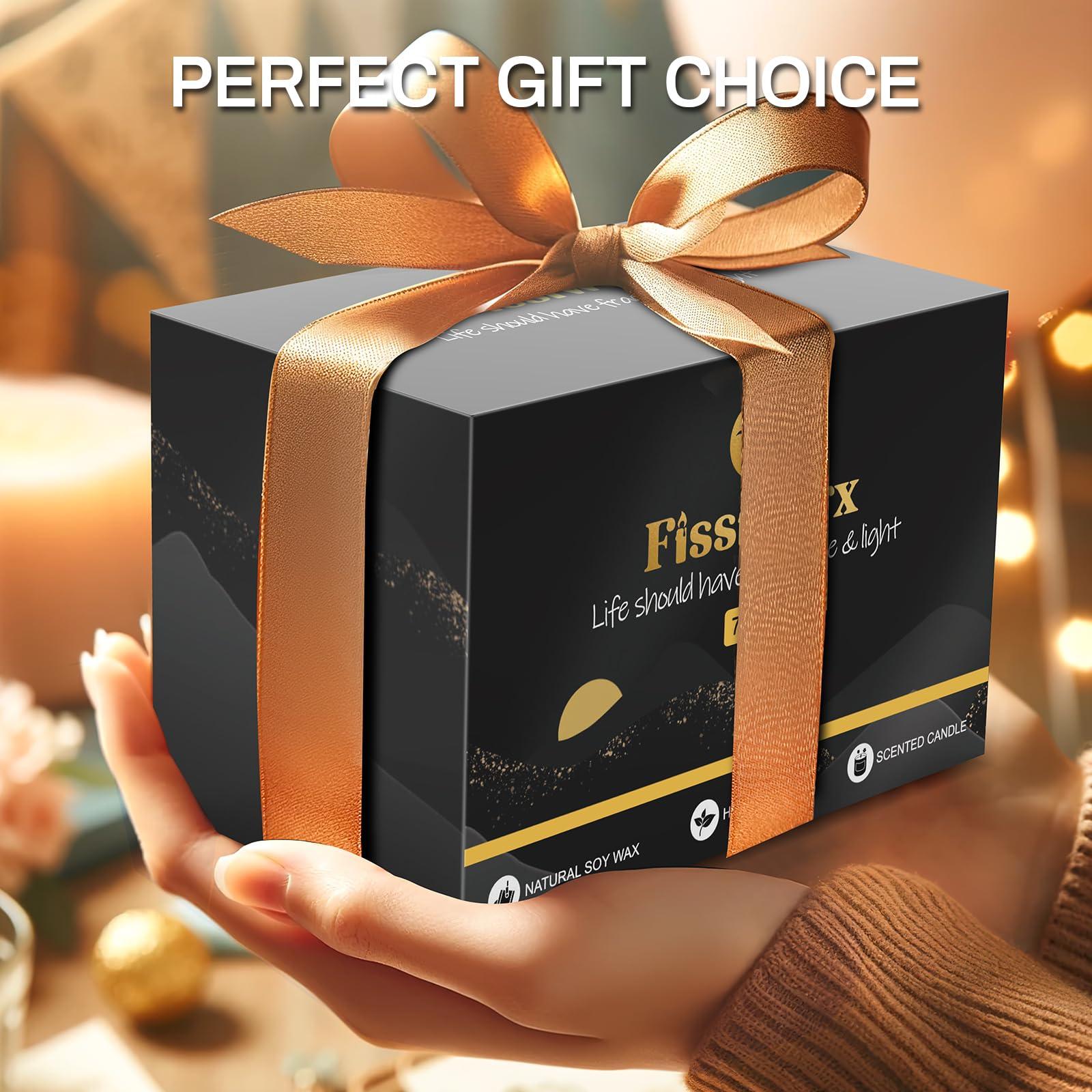 Fissiworx Vanilla Scented Candle Set 2 Pack, Candle for Home Scented, Odor Eliminating, Stress Relief, 15oz, 110 Hours Long Lasting Soy Wax Gift Set for Women - Image 6