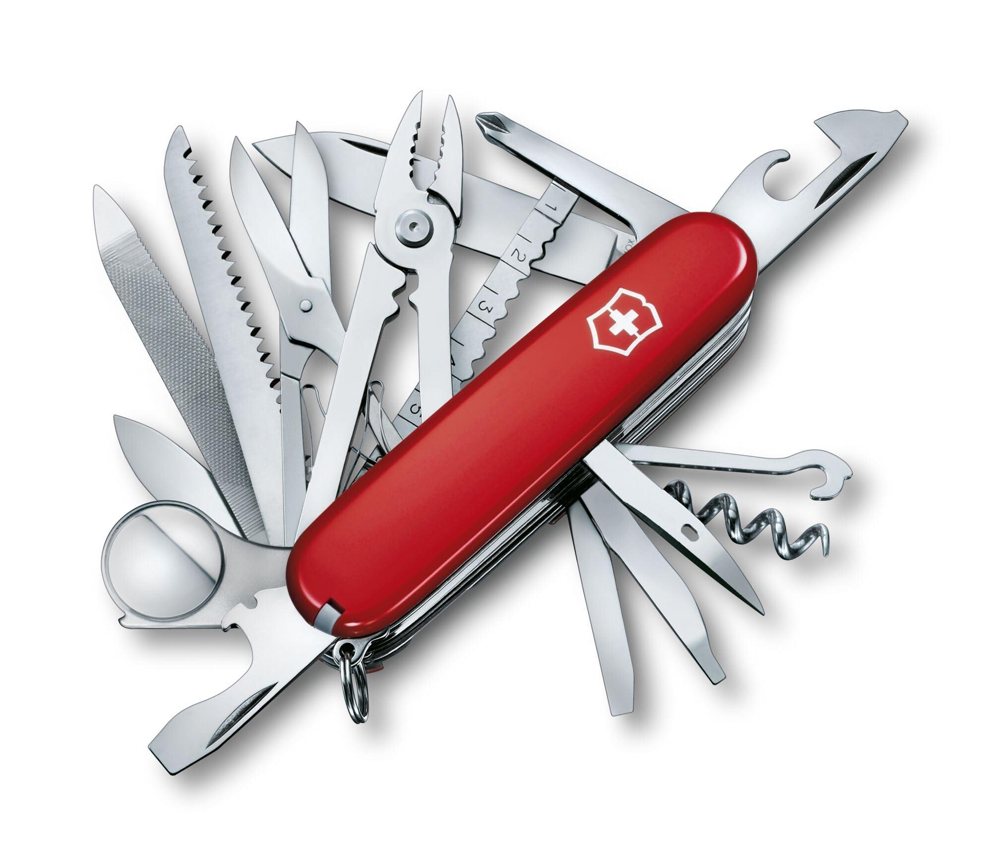 Victorinox Swiss Champ Swiss Army Knife, 33 Functions, Swiss Made Pocket Knife with Large Blade, Screwdriver, Chisel and Combination Pliers - Red - Image 4