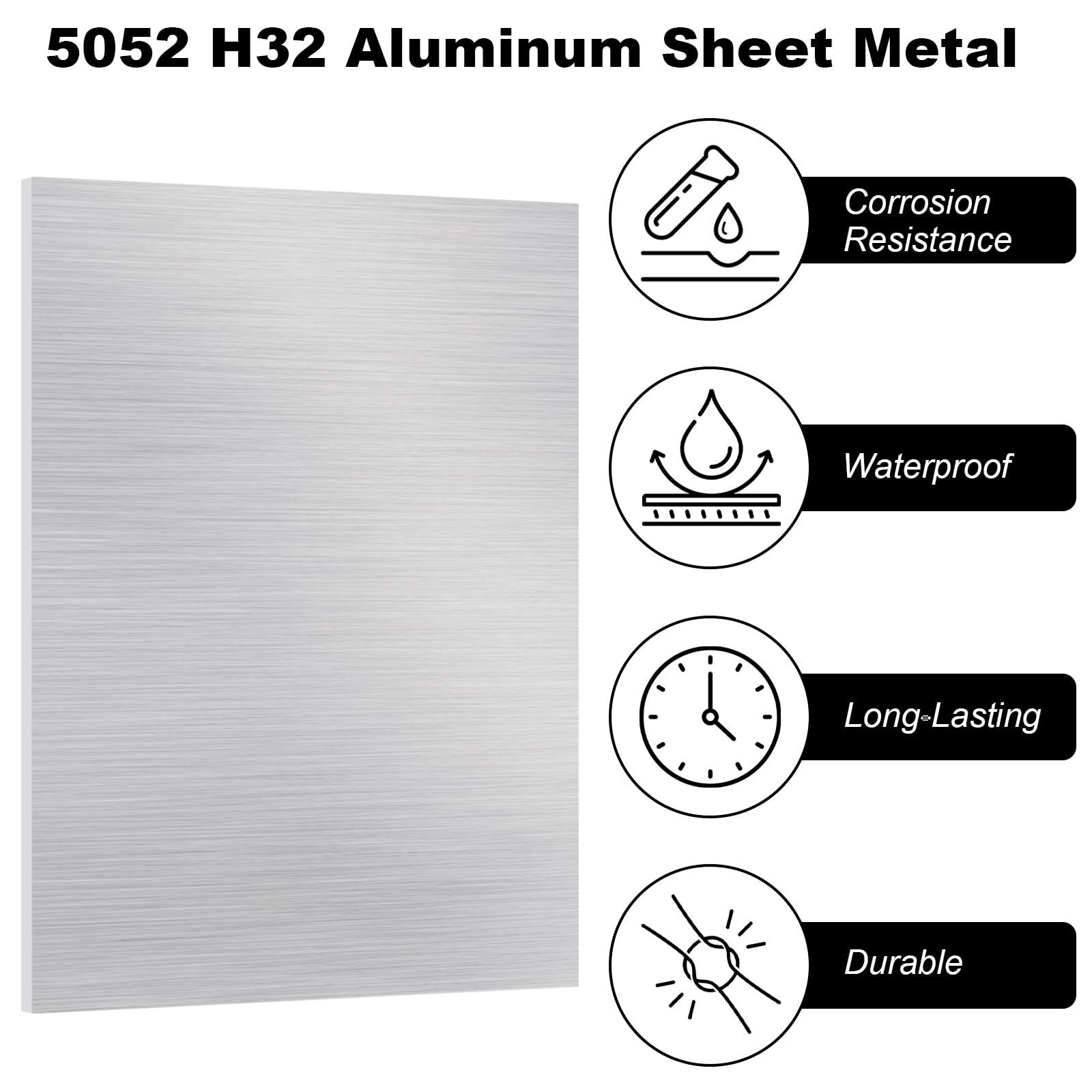 ZUQIAN 2 Pack 6061 T6 Aluminium Metal Sheet 11 x 15 x 1/8 Inch Thickness Flat Plain Plate Panel Aluminium Metal Plate Sheets with Protective Film, Aluminum Sheet for Crafting - Finely Polished - Image 4