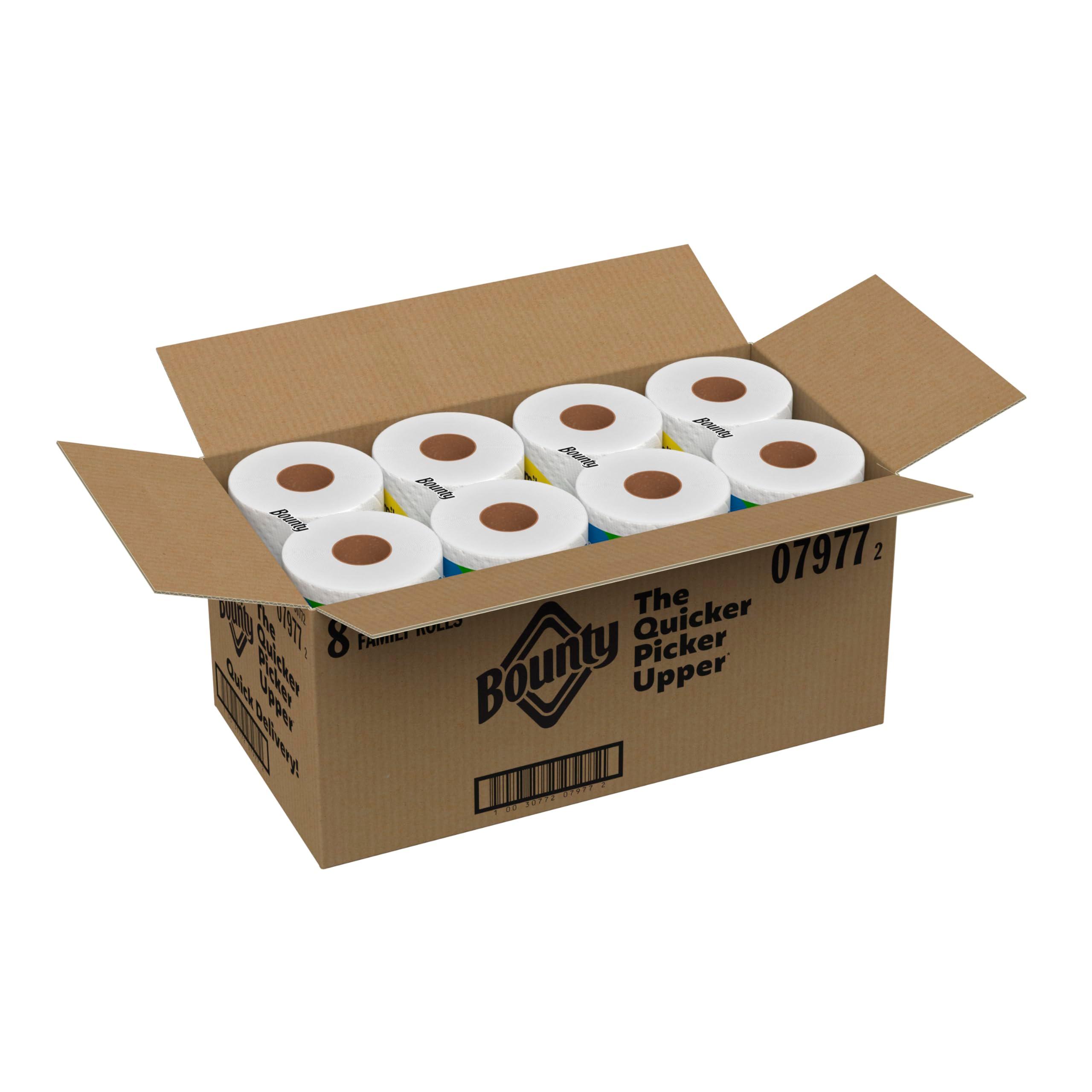 Bounty Quick Size Paper Towels, White, 8 Family Rolls = 20 Regular Rolls (Packaging May Vary) - Image 12
