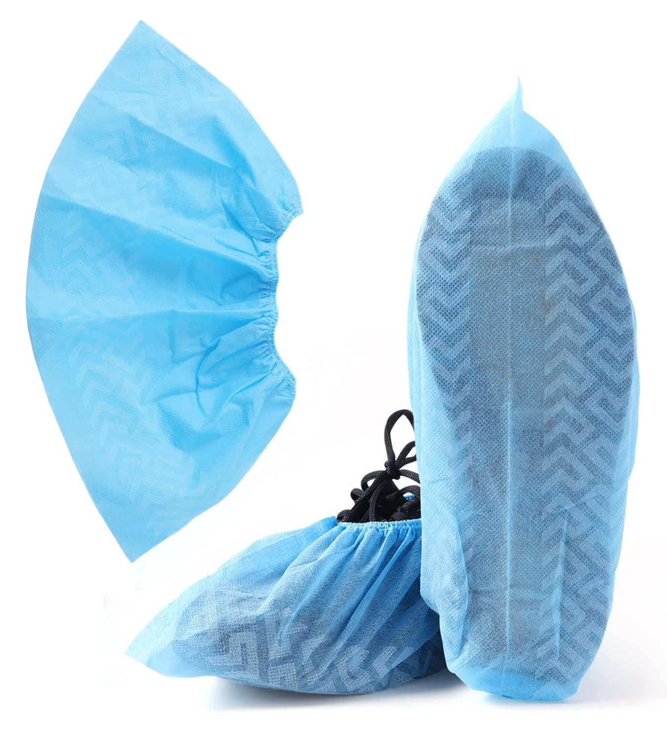 JMU Shoe Covers Disposable Non Slip 100 Pack (50 Pairs) 15.7" Non-woven Medical Booties Shoe Covers - Image 8
