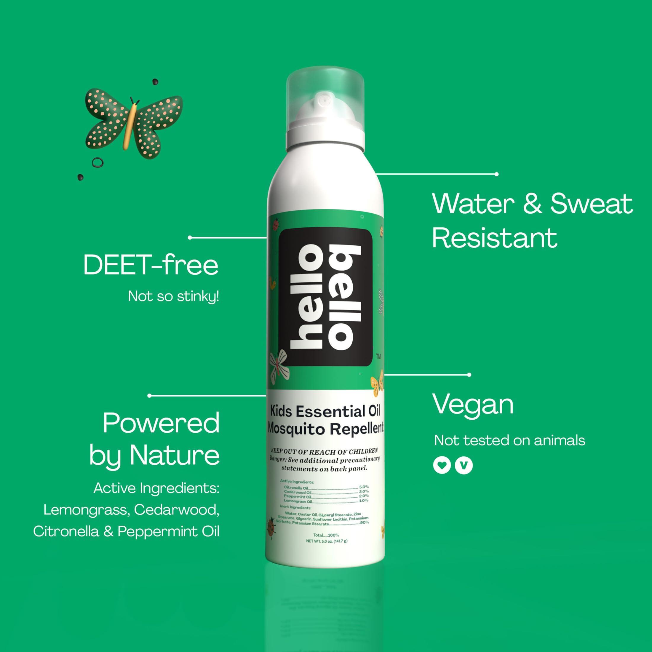 Hello Bello Mosquito Repellent Spray, with Natural Lemongrass, Cedarwood, Citronella, and Peppermint Oils, 5oz Can - Image 5
