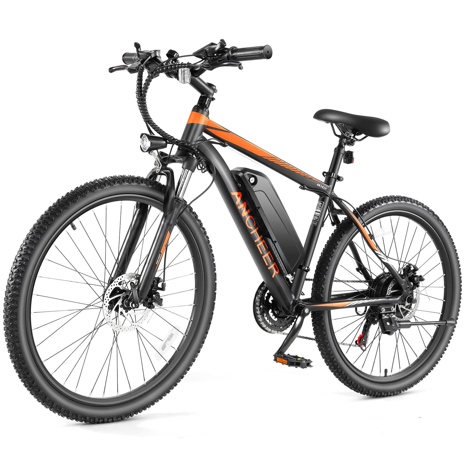 ANCHEER Electric Bike for Adults, [Peak 750W Motor] Electric Mountain Bike, 26" Sunshine Commuter Ebike, 55 Miles 22MPH Electric Bicycle with 48V/374Wh Battery, LCD Display, 21Speed, UL 2849 Certified