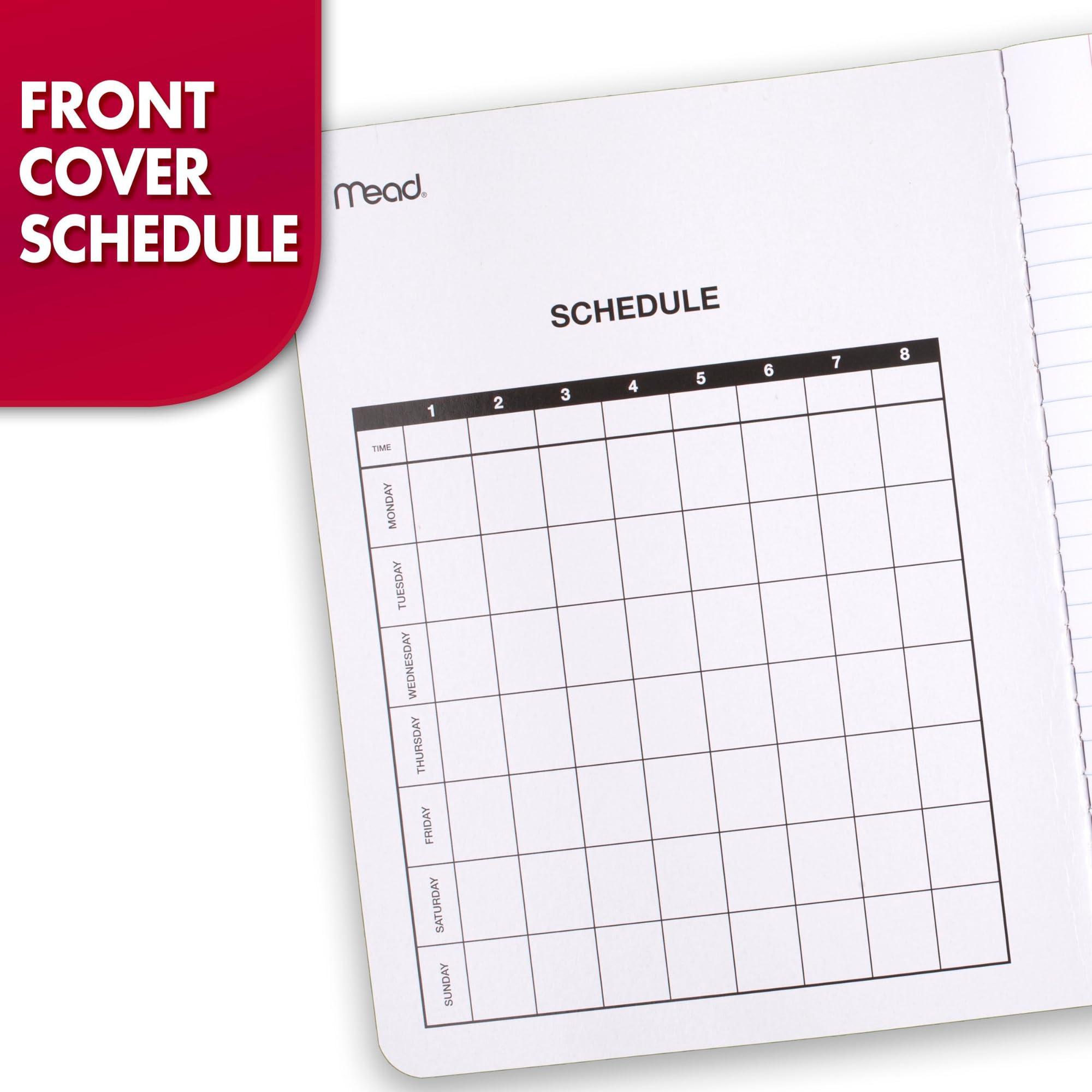Mead Composition, Wide Ruled Comp Book, Writing Journal Notebook with Lined Paper, Home School Supplies for College Students & K-12, 9-3/4" x 7-1/2", 100 Sheets, Black Marble (09910) - Image 5