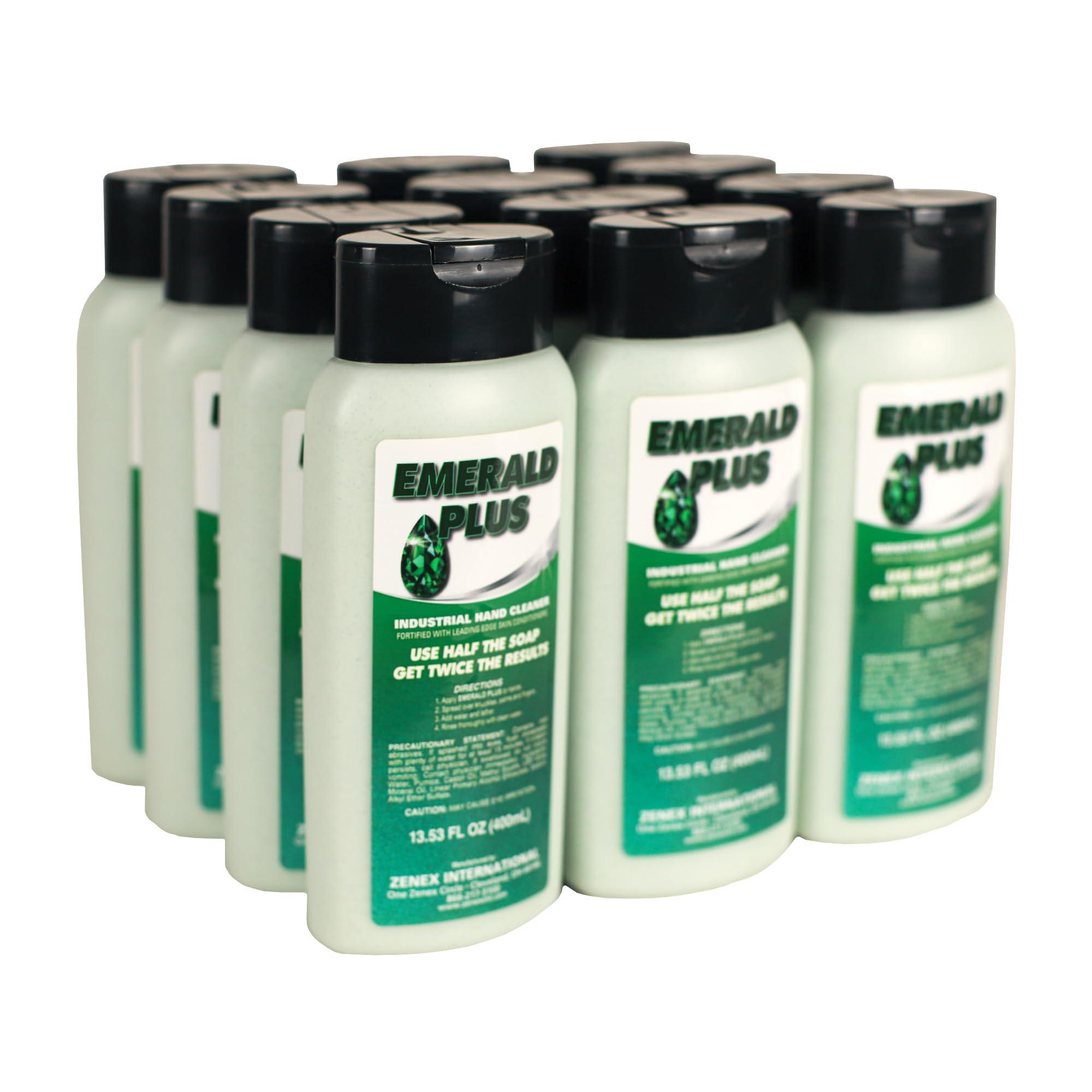 Zenex Emerald Plus Hand Soap - Industrial Hand Cleaner for Mechanics | Heavy Duty Detergent & Pumice Shop Soap| Dissolves Grease, Oil, Tar, Paint | Lemon Scent | Moisturizing | 400 ml (1 Count) - Image 4