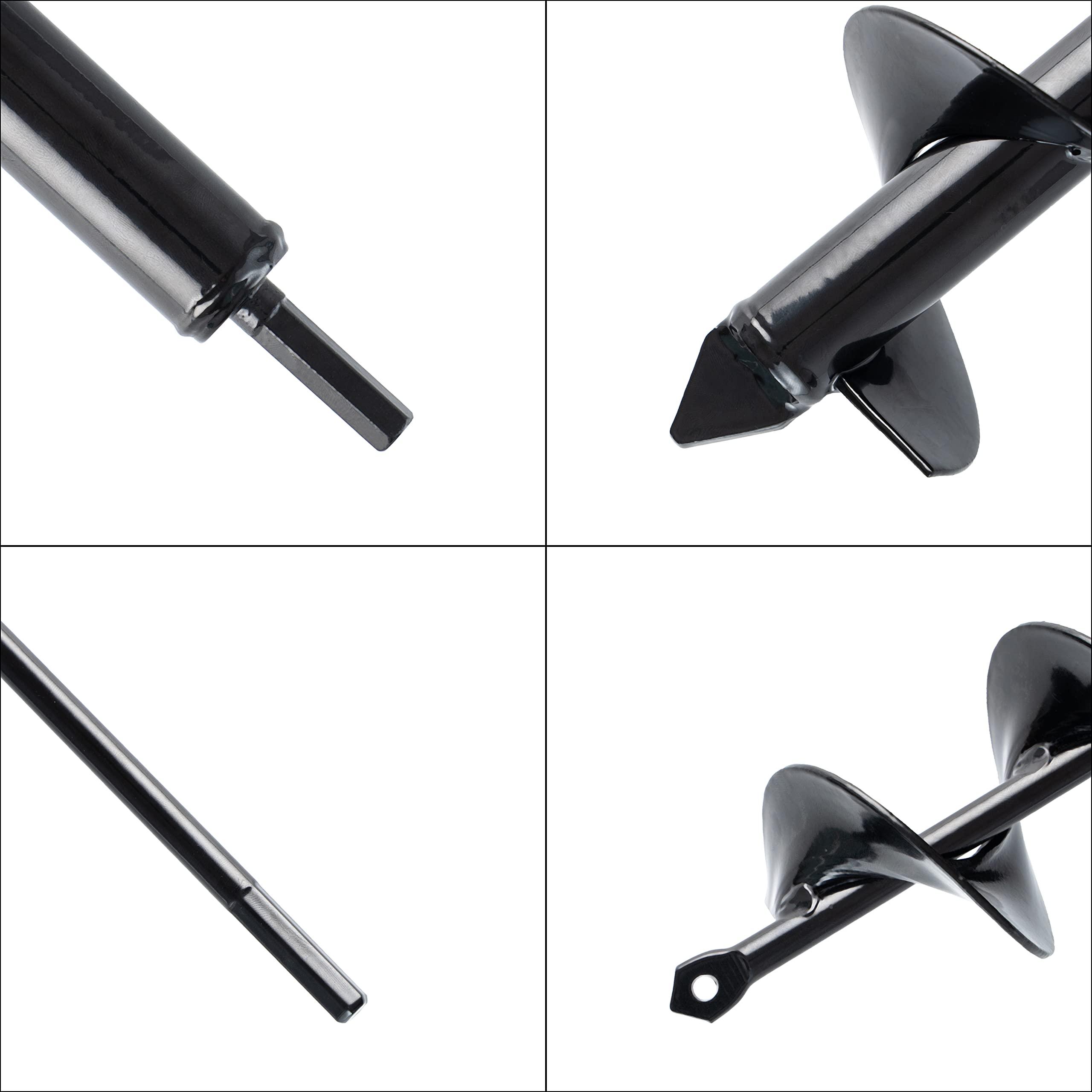VASGOR Set 3 (1.6x12, 2.6x12, 3.5x12) Auger Drill Bit for Planting - Easy Planter Garden Auger - Bulb & Bedding Plant Augers - Posthole Digger for 3/8” Hex Drive Drill - Image 4