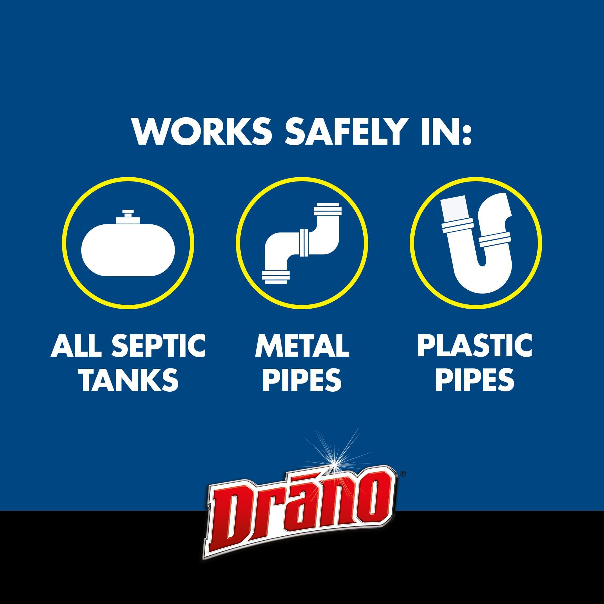 Drano Advanced Septic Tank Treatment, Prevents Septic Backup from Solid Waste, Paper, Oil, and Grease, 3 Pouches, 4.5 oz - Image 5
