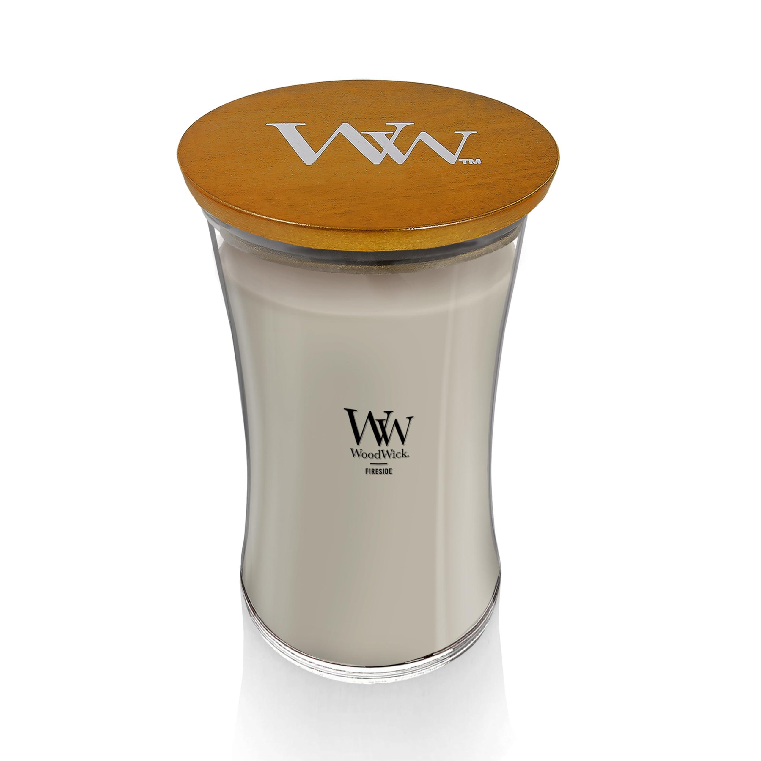 WoodWick Large Hourglass Fireside Candle Premium Soy Blend Wax Crackles as it burns Perfect for Gifting - Image 2